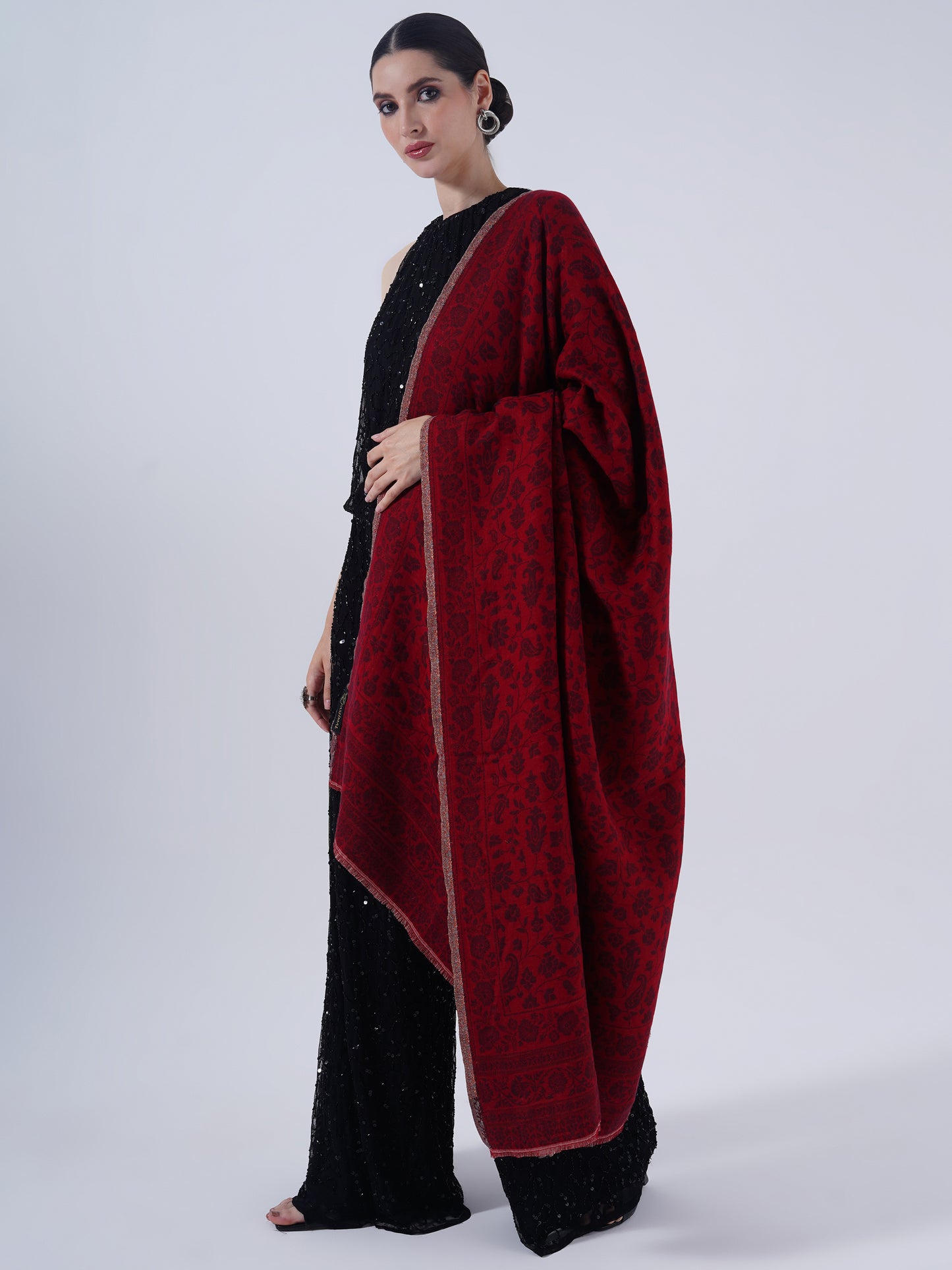 WOMEN'S COTTON WOOL BLEND FULL LENTH SOFT ,WARM & LIGHTWEIGHT SHAWL