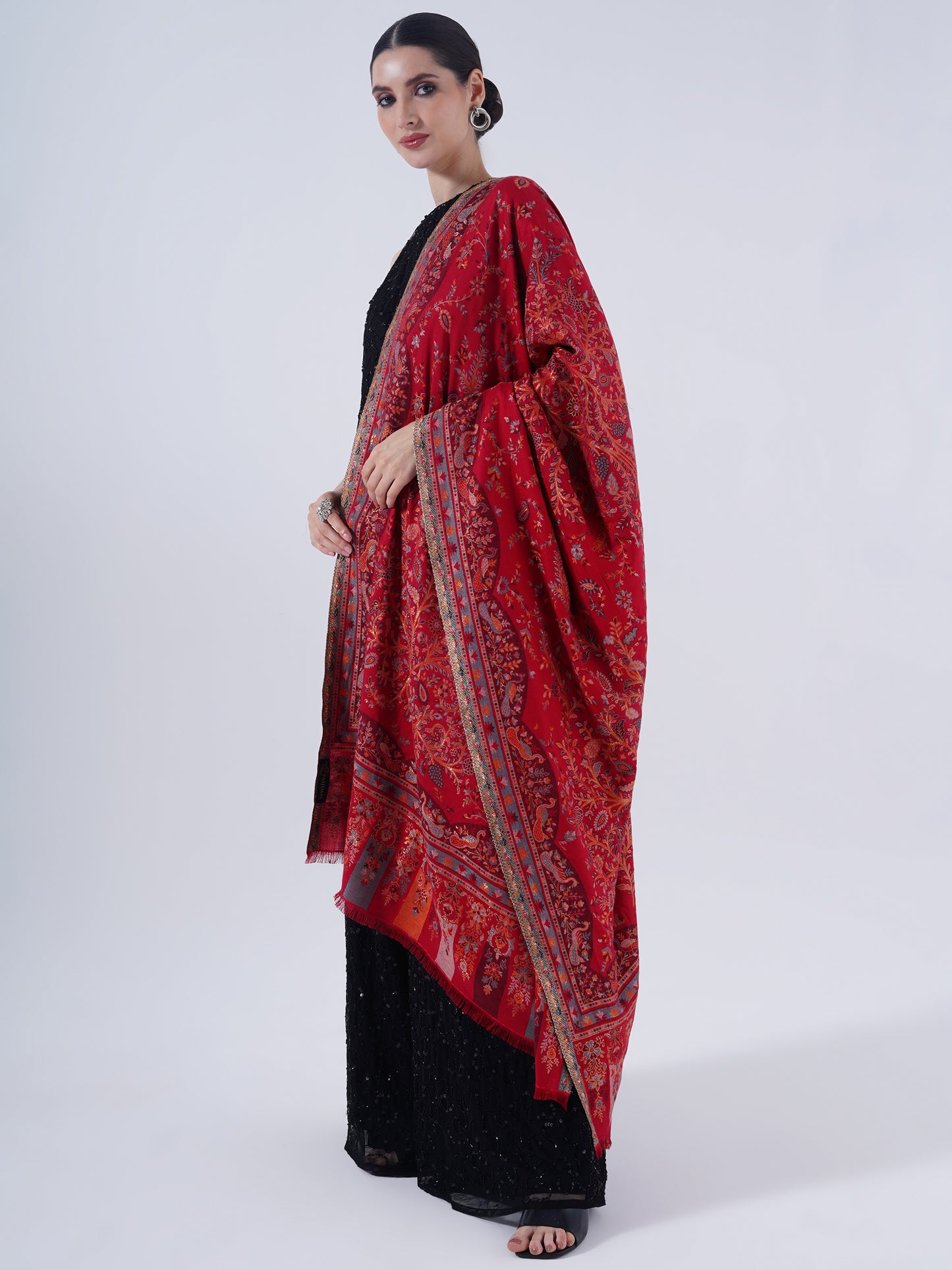 WOMEN'S MODAL ZARI SHAWLS FULL SZIE ,EXTRA SOFT