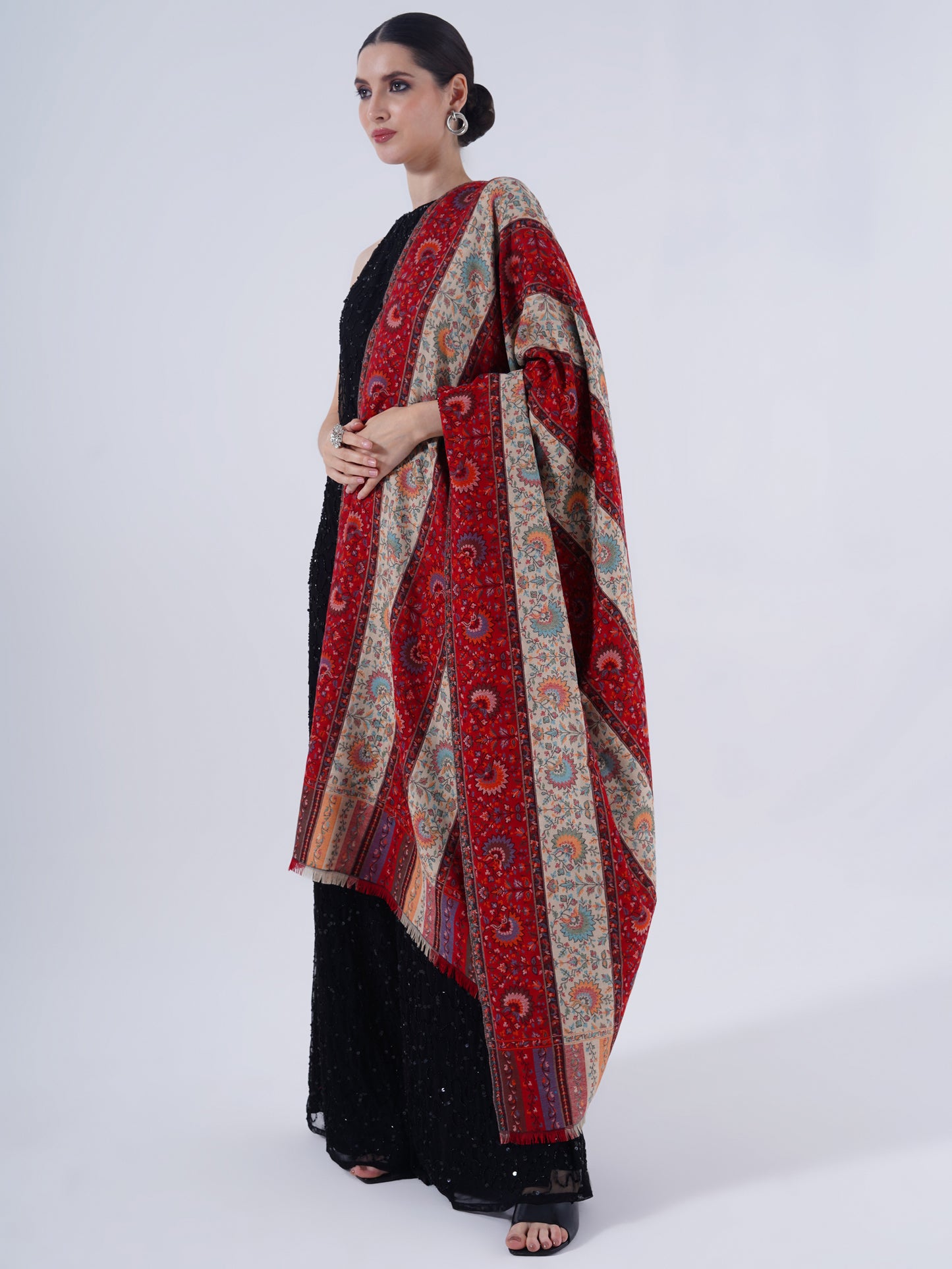 FAUX PASHMINA TRADITIONAL SHAWLS FOR WOMEN'S -SOFT & WARM