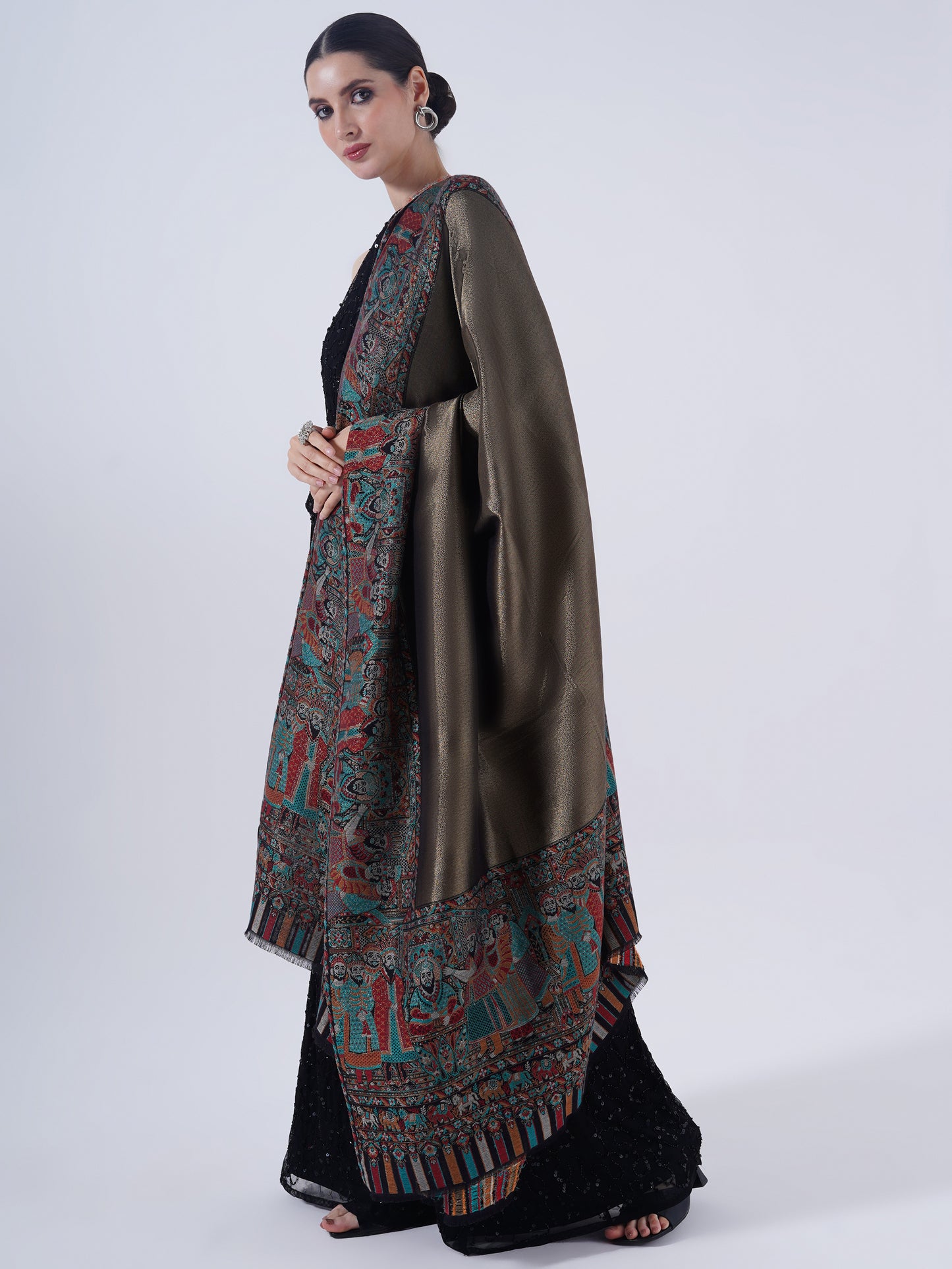 WOMEN'S COTTON WOOL BLEND SOFT AND LIGHTWEIGHT SHAWL