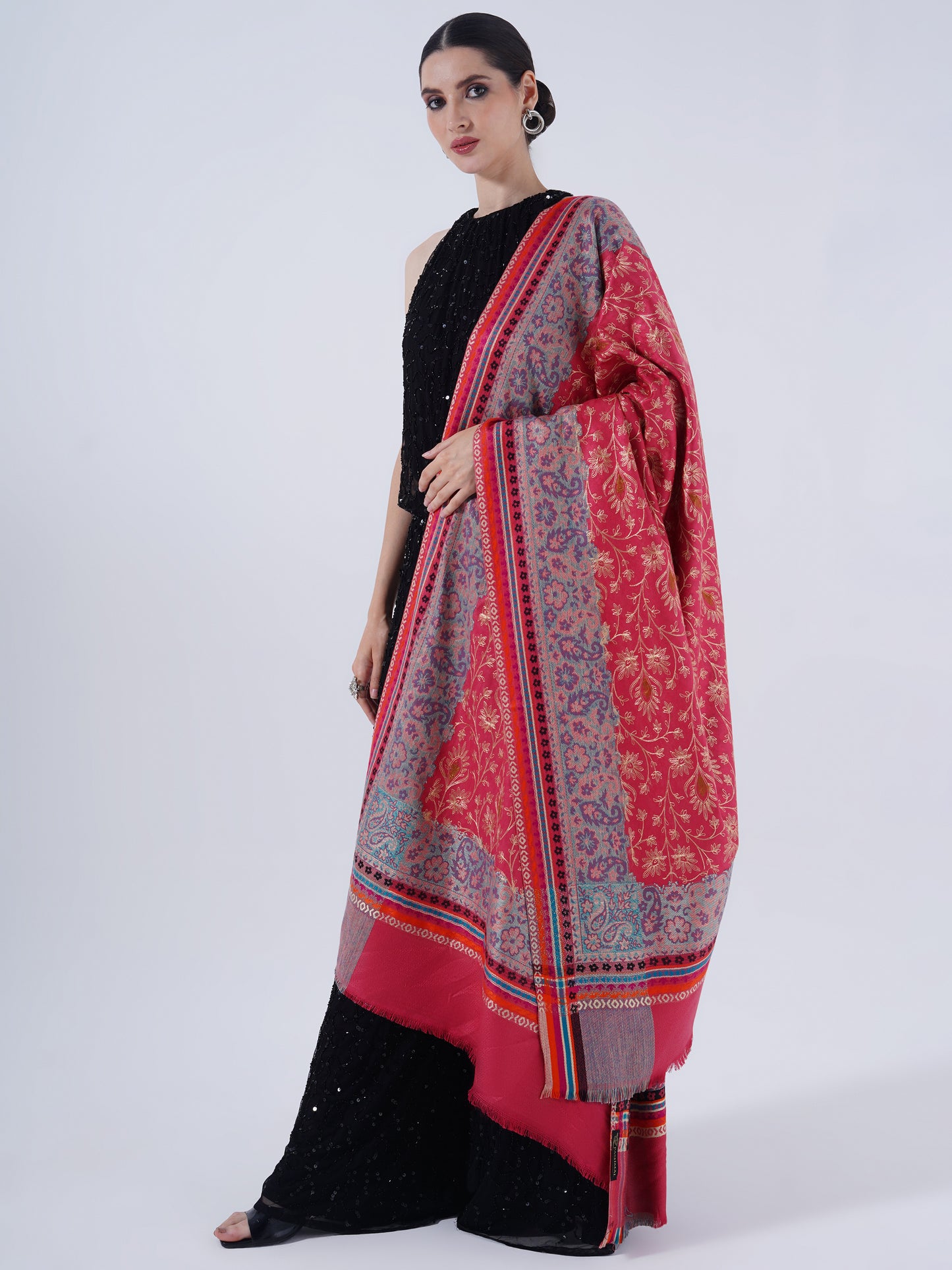 PASHMINA FAUX SHAWL HAND EMBORIDERY