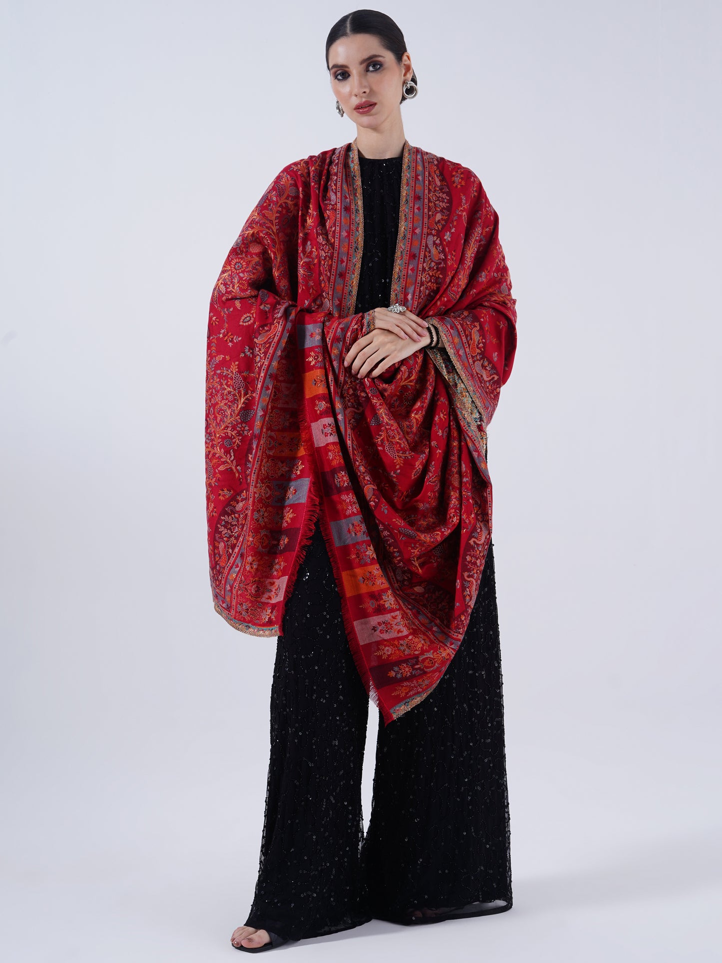 WOMEN'S MODAL ZARI SHAWLS FULL SZIE ,EXTRA SOFT