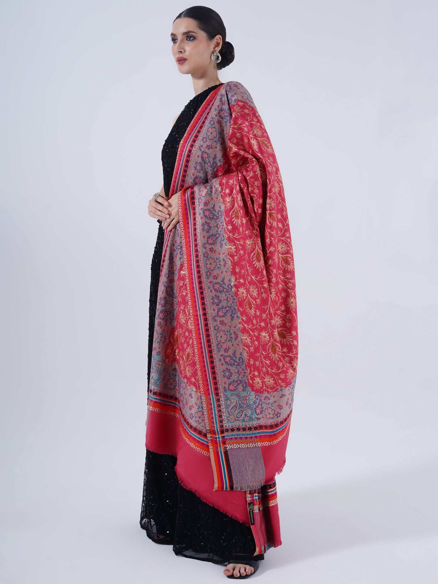 PASHMINA FAUX SHAWL HAND EMBORIDERY
