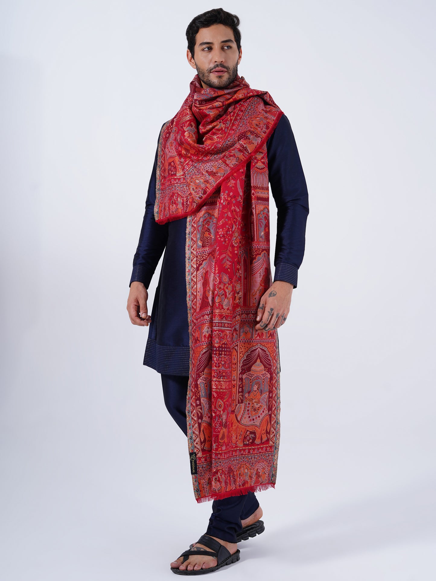PREMIUM MODAL ZARI BLEND MUGHAL DARBAAR SHAWLS FOR MEN