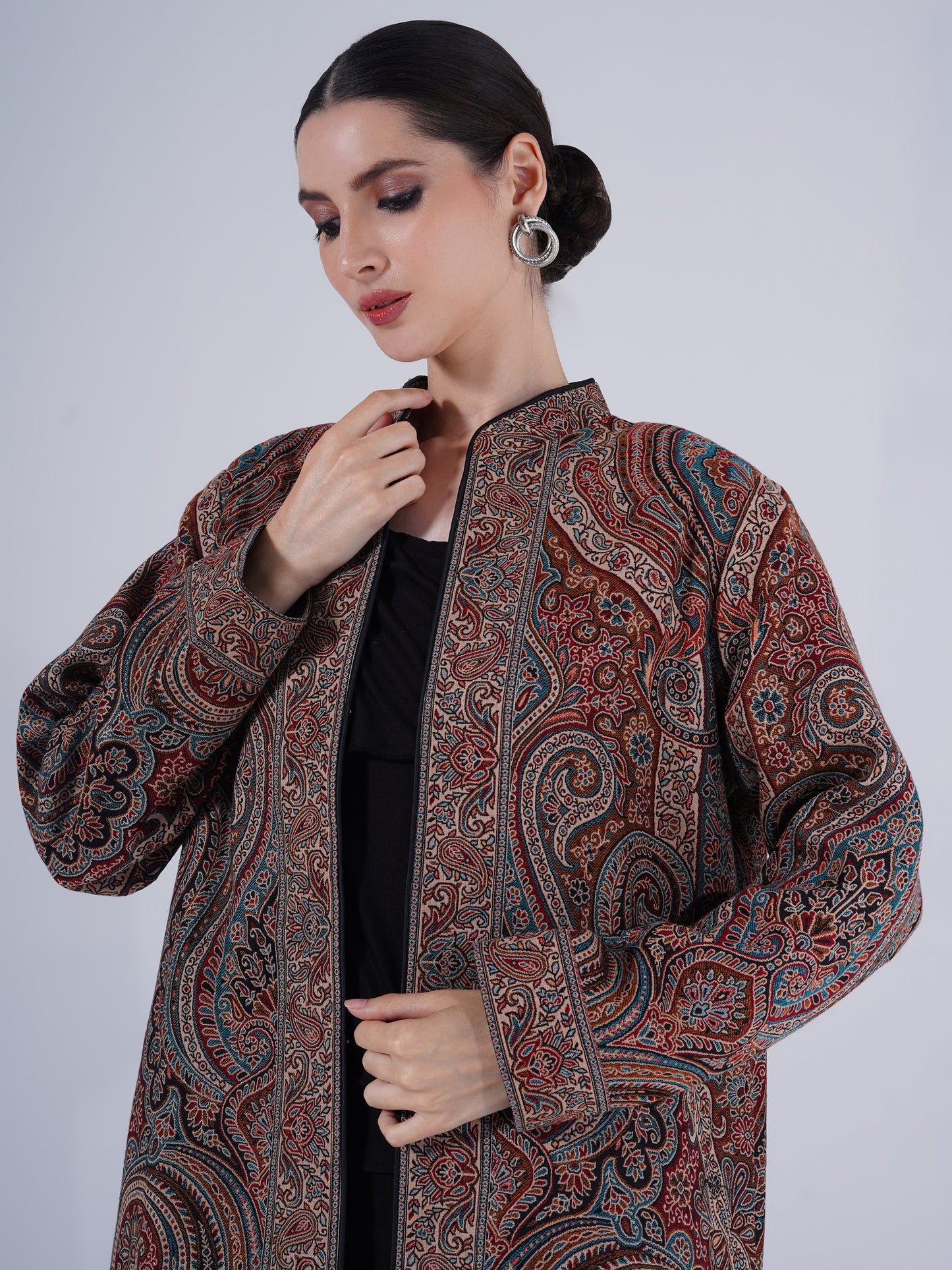 UNSTITCHED VINTAGE JAMAWAR JACKET FOR WOMEN'S