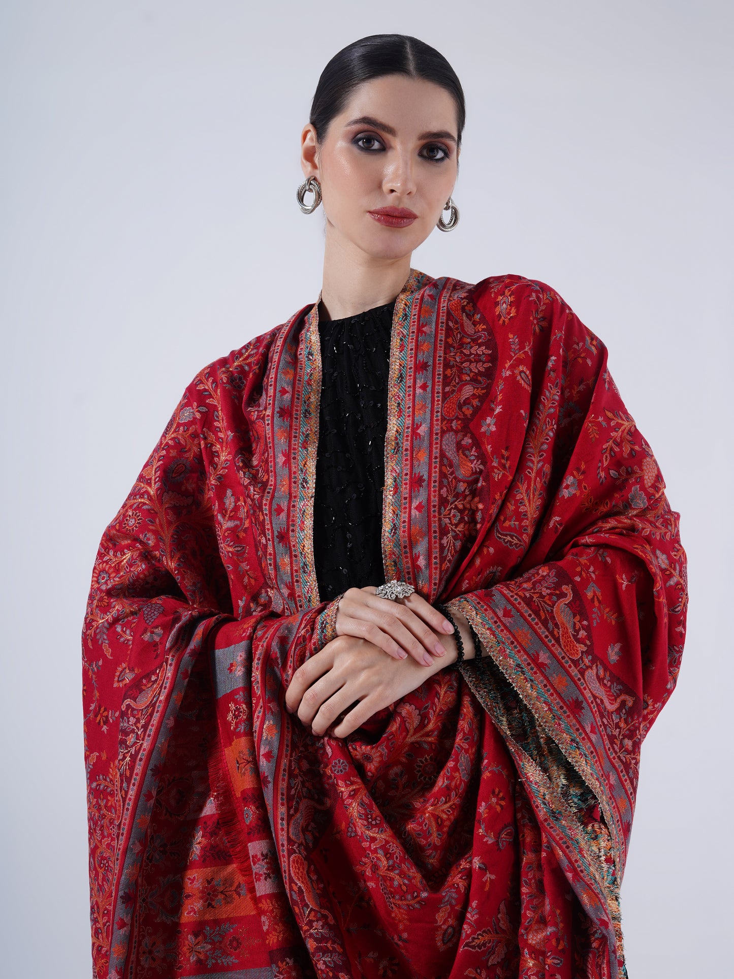 WOMEN'S MODAL ZARI SHAWLS FULL SZIE ,EXTRA SOFT