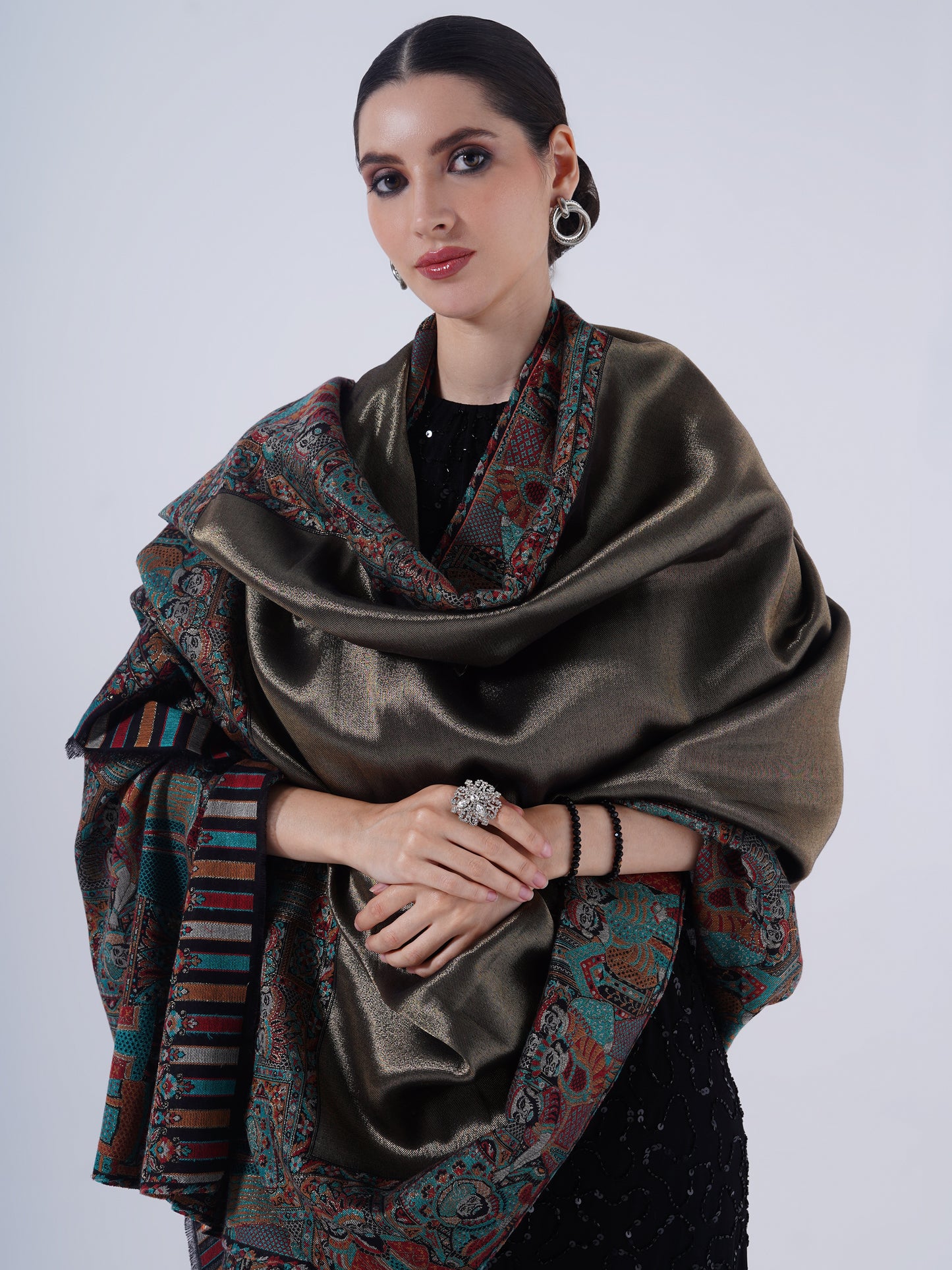 WOMEN'S COTTON WOOL BLEND SOFT AND LIGHTWEIGHT SHAWL