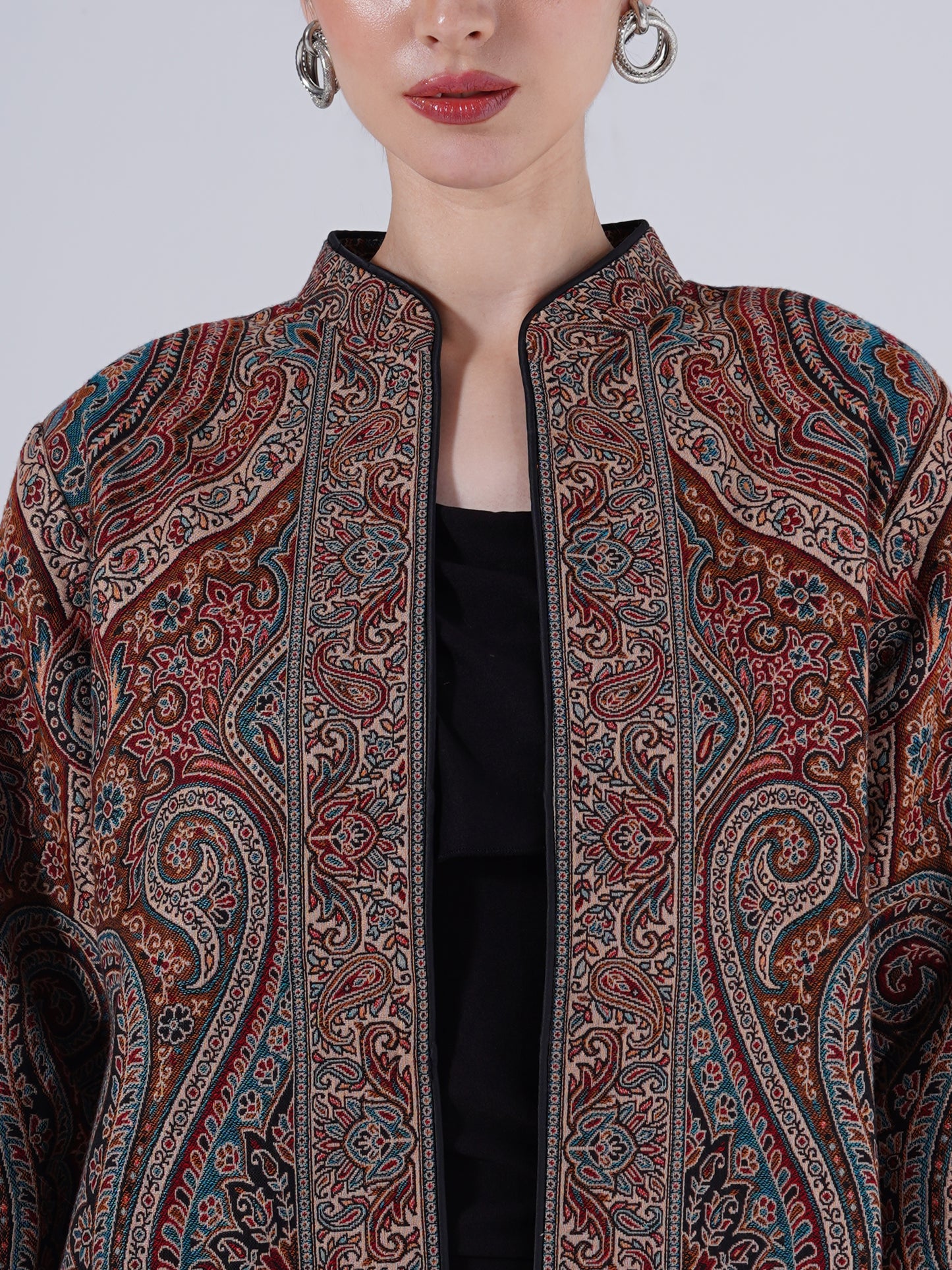 UNSTITCHED VINTAGE JAMAWAR JACKET FOR WOMEN'S