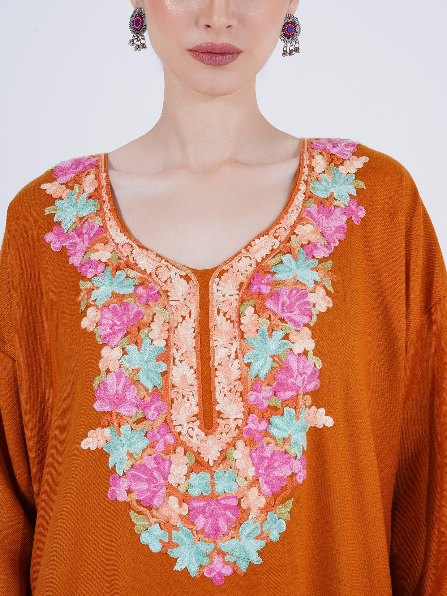 WOMEN UNSTITCHED AARI EMBROIDERY WORK ACRYLIC SUIT