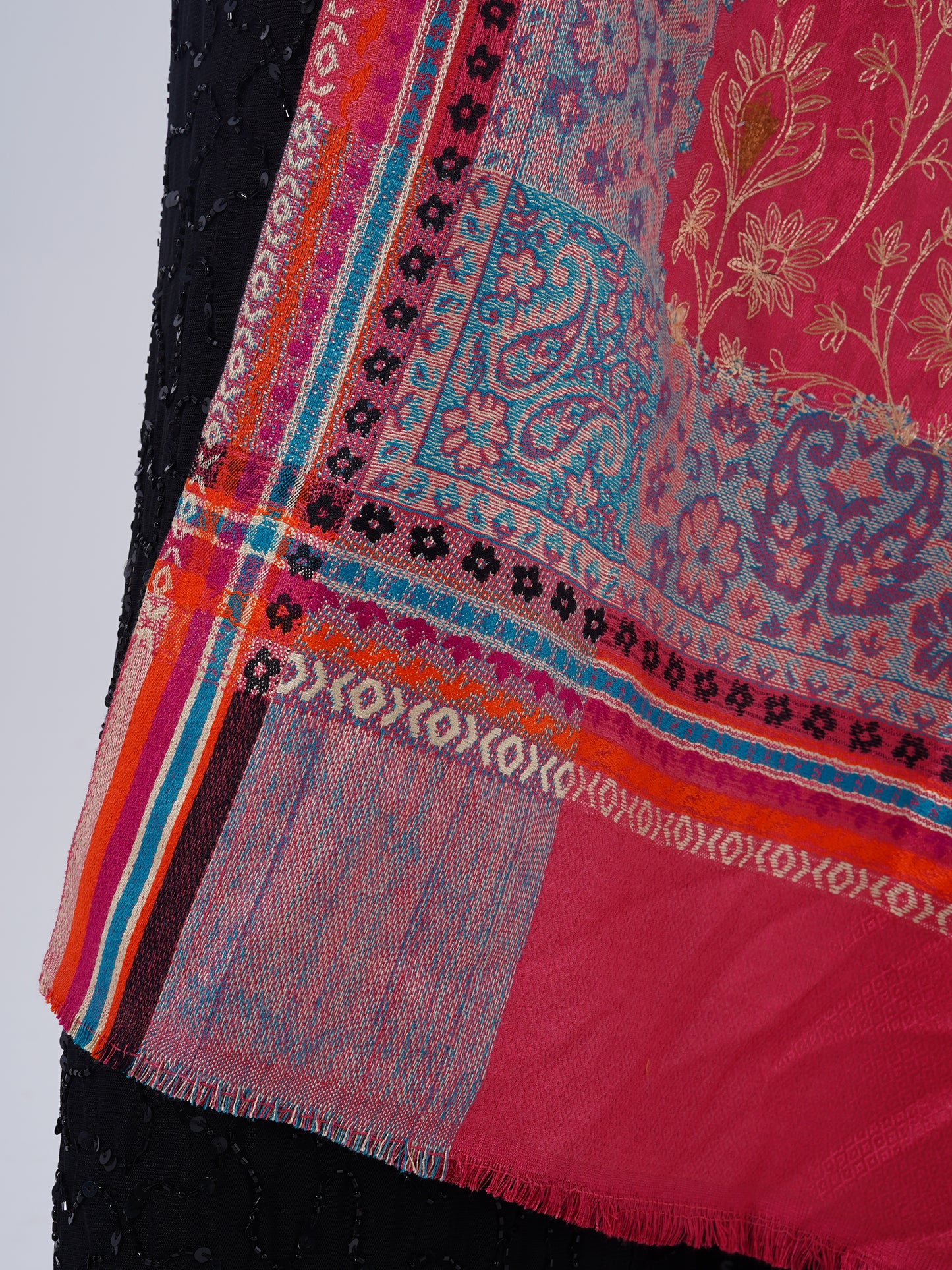 PASHMINA FAUX SHAWL HAND EMBORIDERY