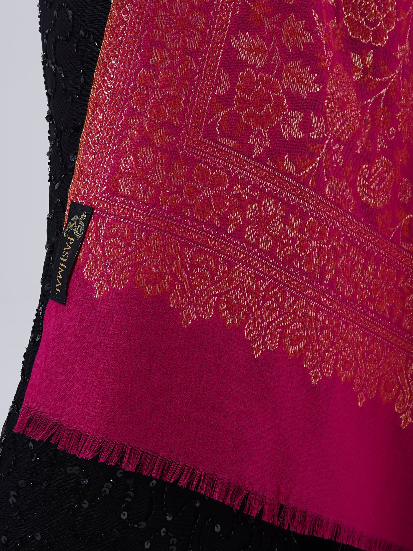 SOFT WOOL BLENDED SHAWL WITH ZARI FOR WOMEN'S