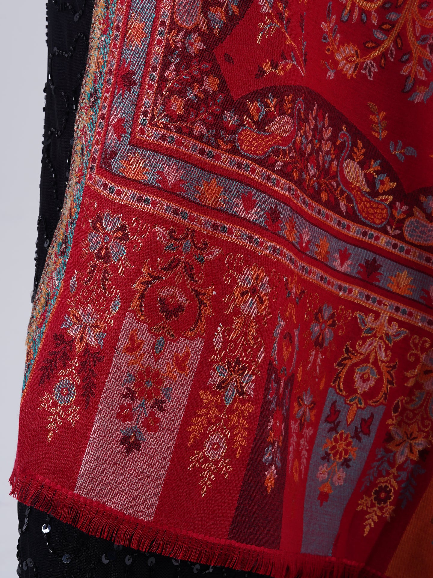 POLY FINE SHAWL FOR WOMEN'S with ZARI & FULL LENGTH