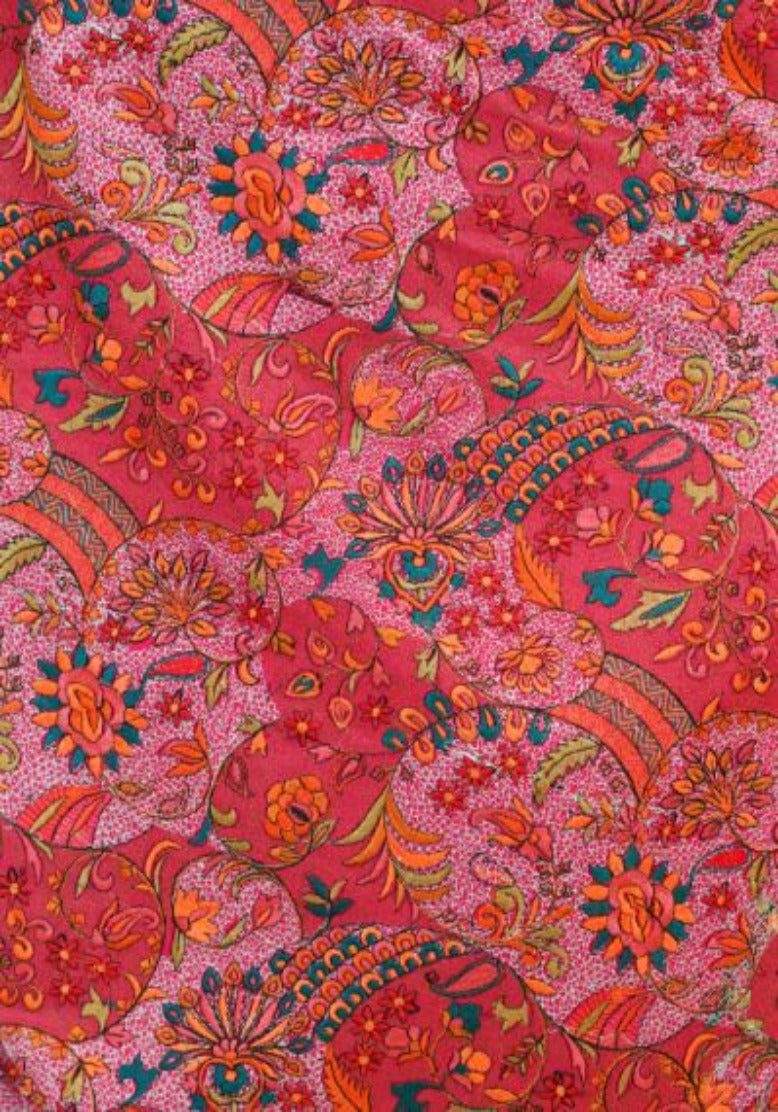 Heritage Jaal Jamawar Shawl for Women - Rich Pink