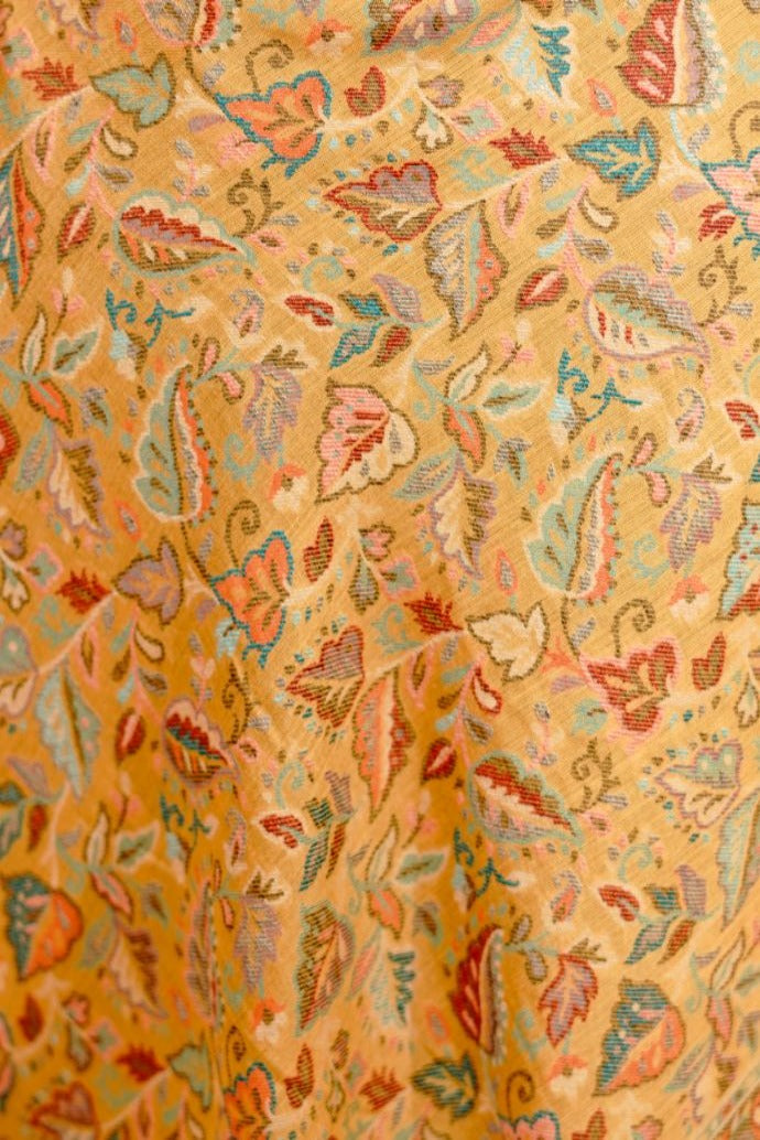 Antique Kashmiri Kani Stole for Women - Mellow Yellow