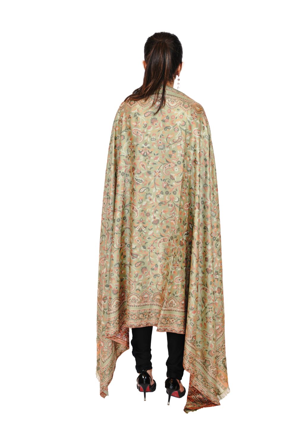 Traditional Bamboo Modal Ivory Kani Shawl for Women
