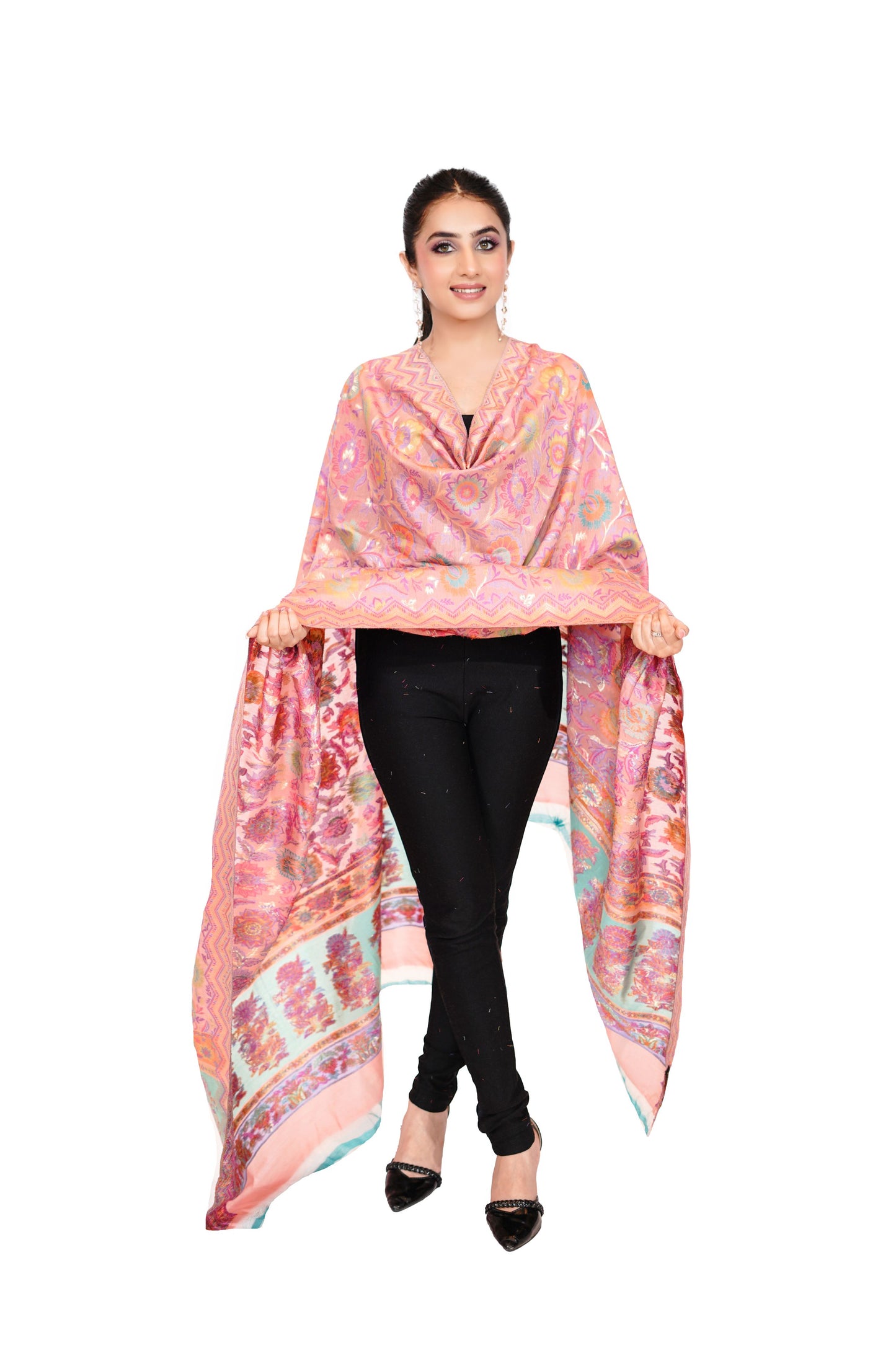 Heritage Pastel Dupatta with Ethnic Motifs