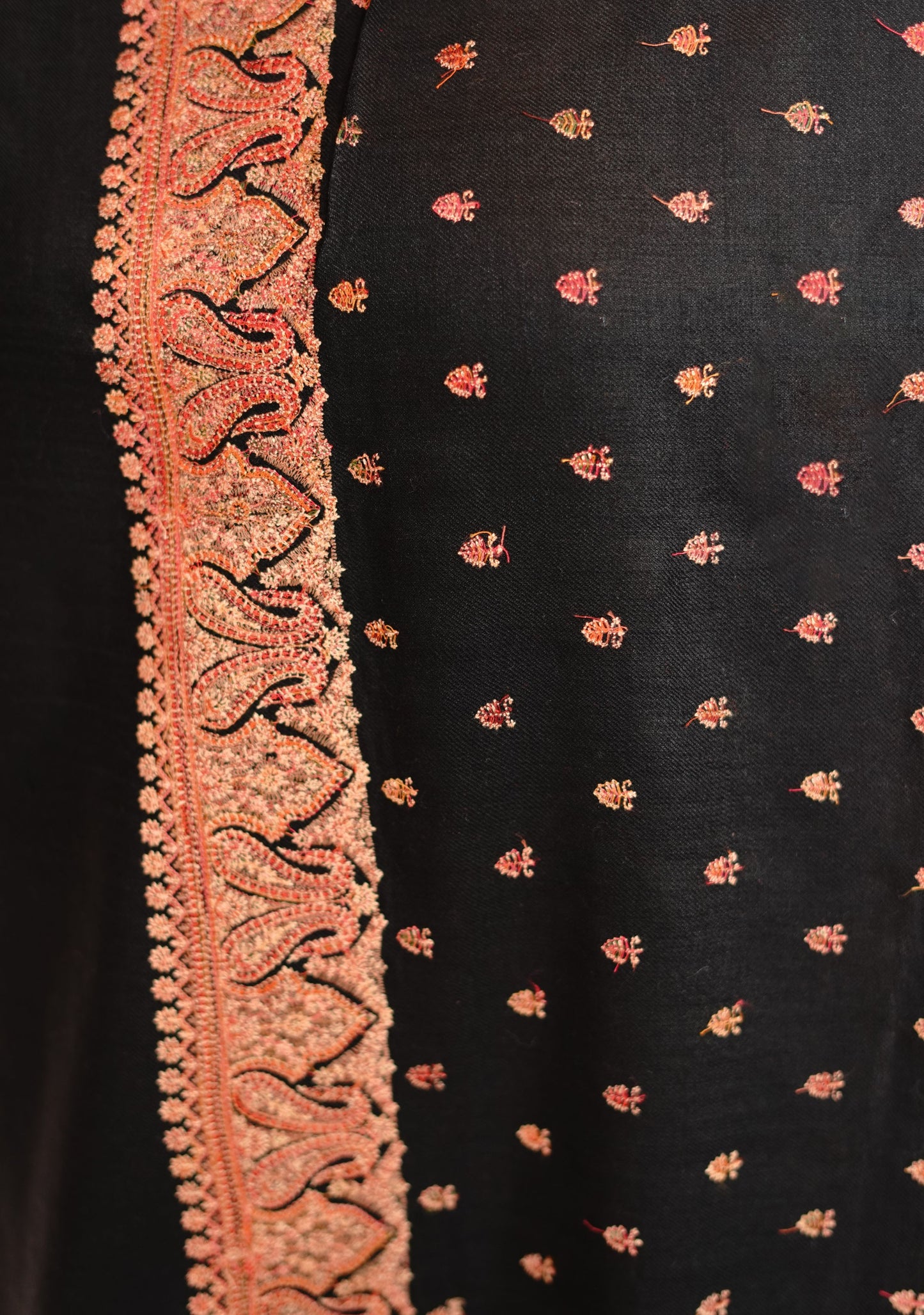 Heritage Booti Embroidered Woollen Shawl for Women