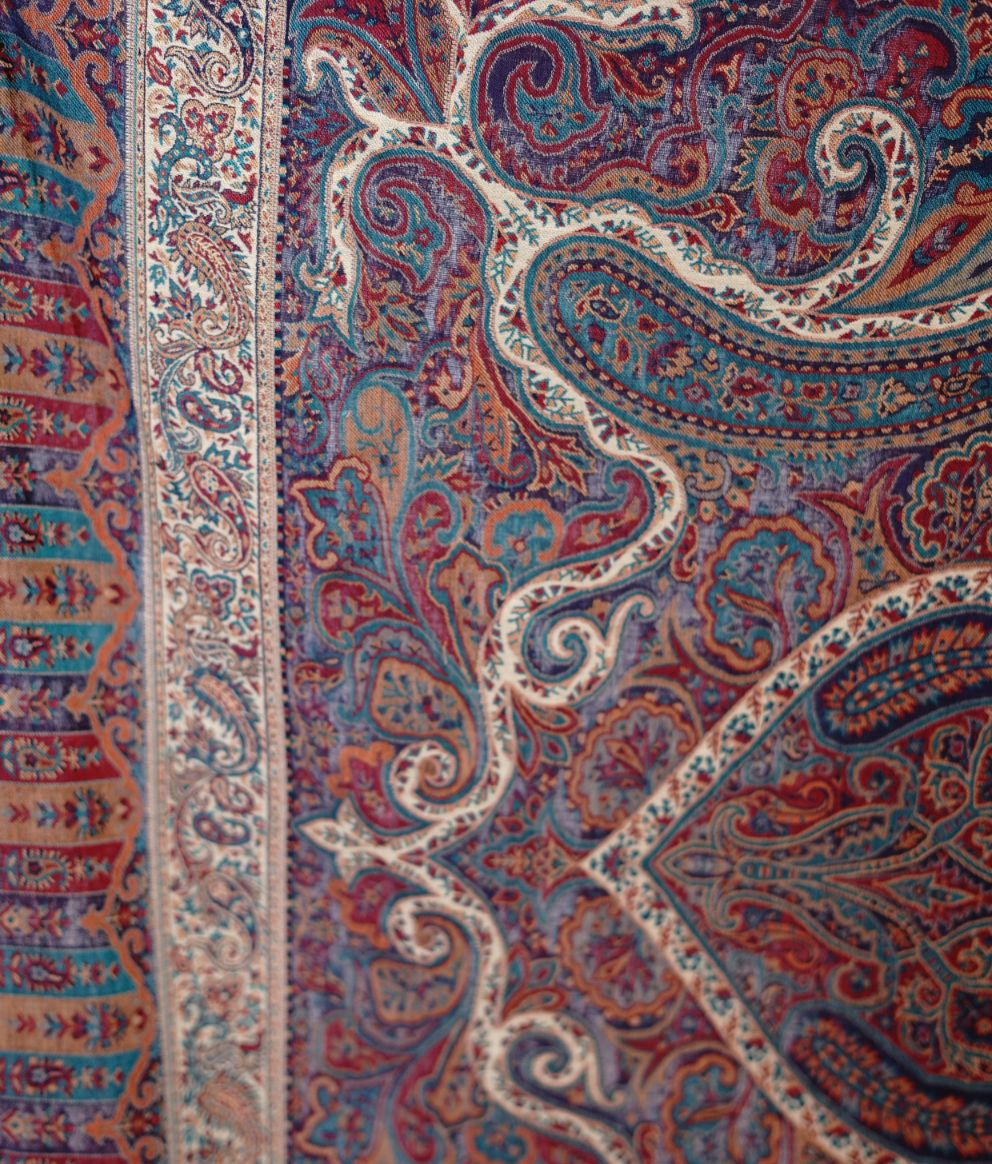 Traditional Bamboo Modal Blue Kani Shawl for Women