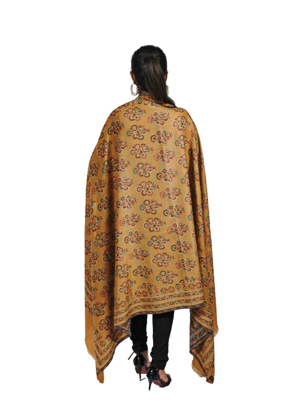 Women's Fine Wool Traditional Jamawar Kani Shawl - Yellow Hue