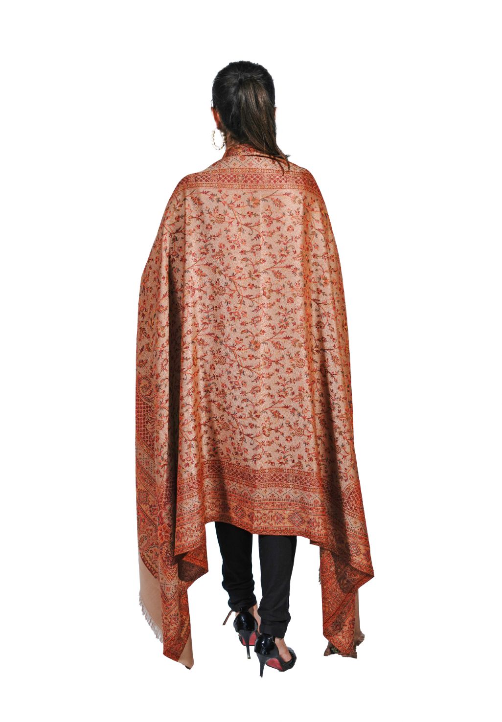 Women's Traditional Pashmina Faux Shawl- Bare Beauty