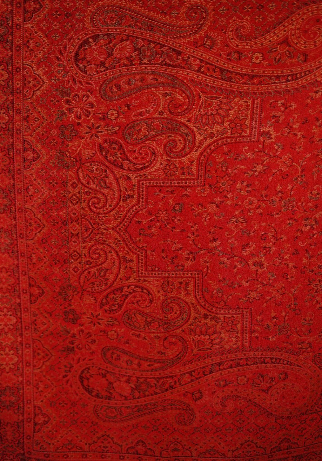 Women's Traditional Pashmina Faux Shawl- Red Reverie
