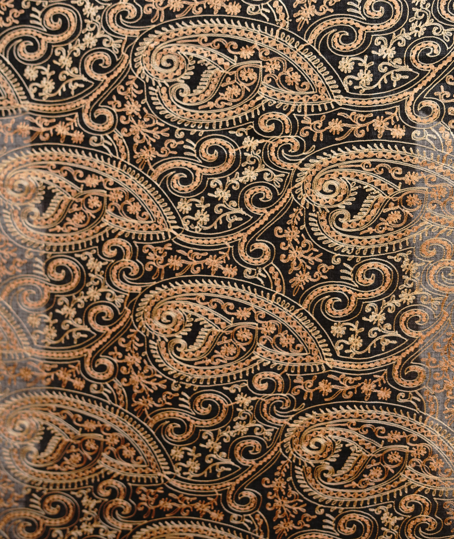 Woollen Aari Embroidery Shawl for Men - Classic Black