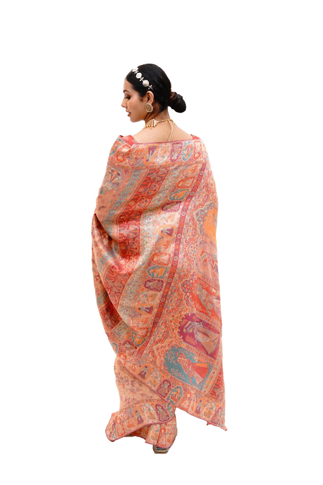 Mughal Darbaar Inspired Extra Fine Pastel Ethnic Weave Saree
