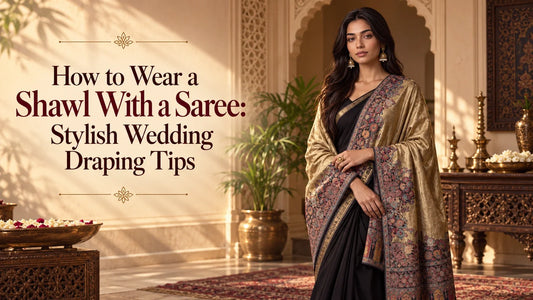 5 Shawl Wearing Styles That Keep Your Saree in View at Weddings