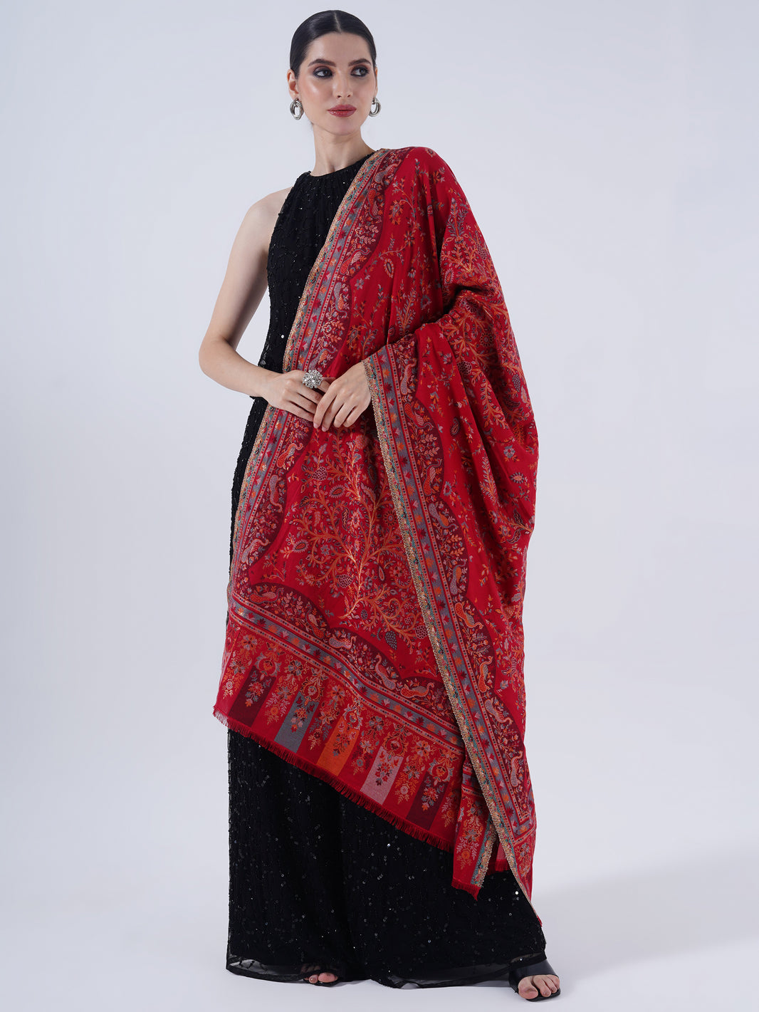 WOMEN'S MODAL ZARI SHAWLS FULL SZIE ,EXTRA SOFT