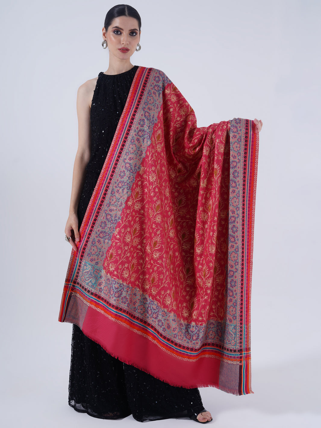 PASHMINA FAUX SHAWL HAND EMBORIDERY