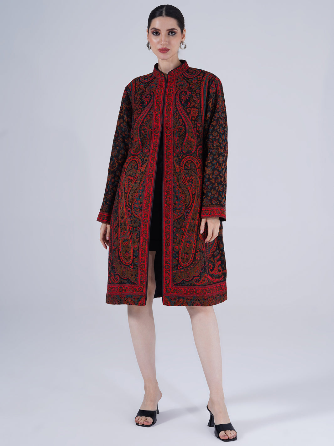 UNSTITCHED VINTAGE JAMAWAR JACKET FOR WOMEN'S -MULTICOLOR