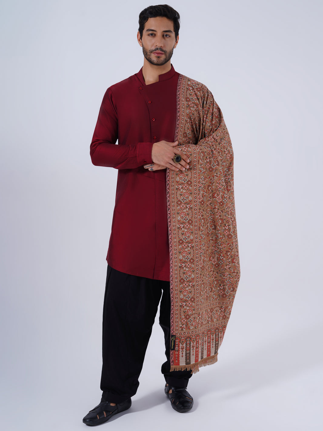 soft pashmina faux shawl for men's with multy desgine