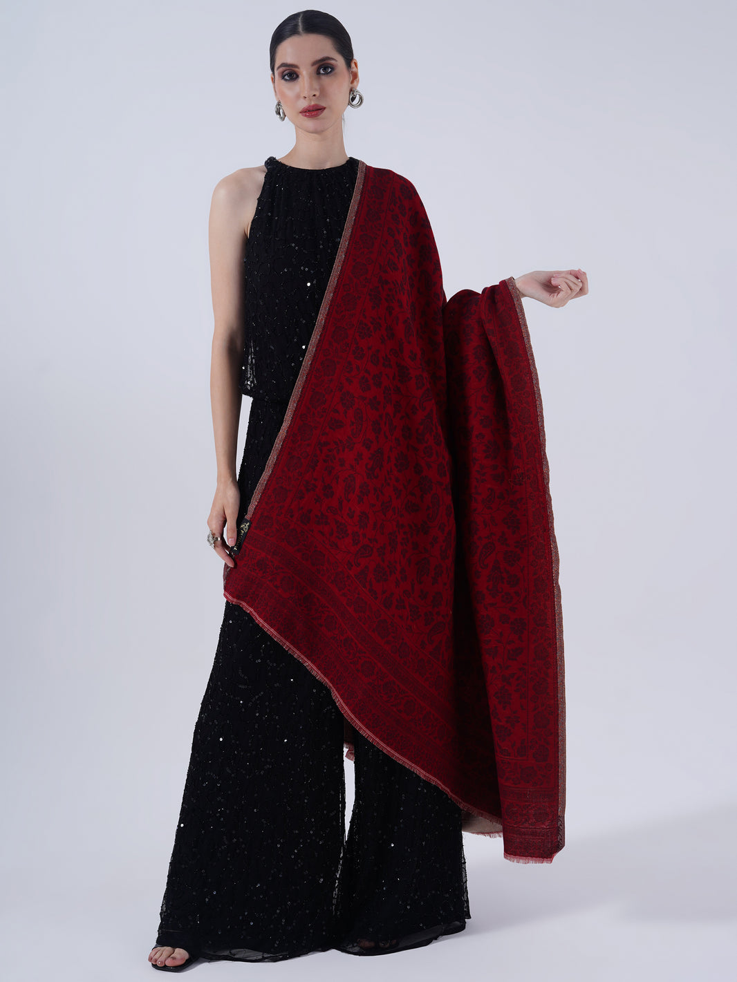 WOMEN'S COTTON WOOL BLEND FULL LENTH SOFT ,WARM & LIGHTWEIGHT SHAWL