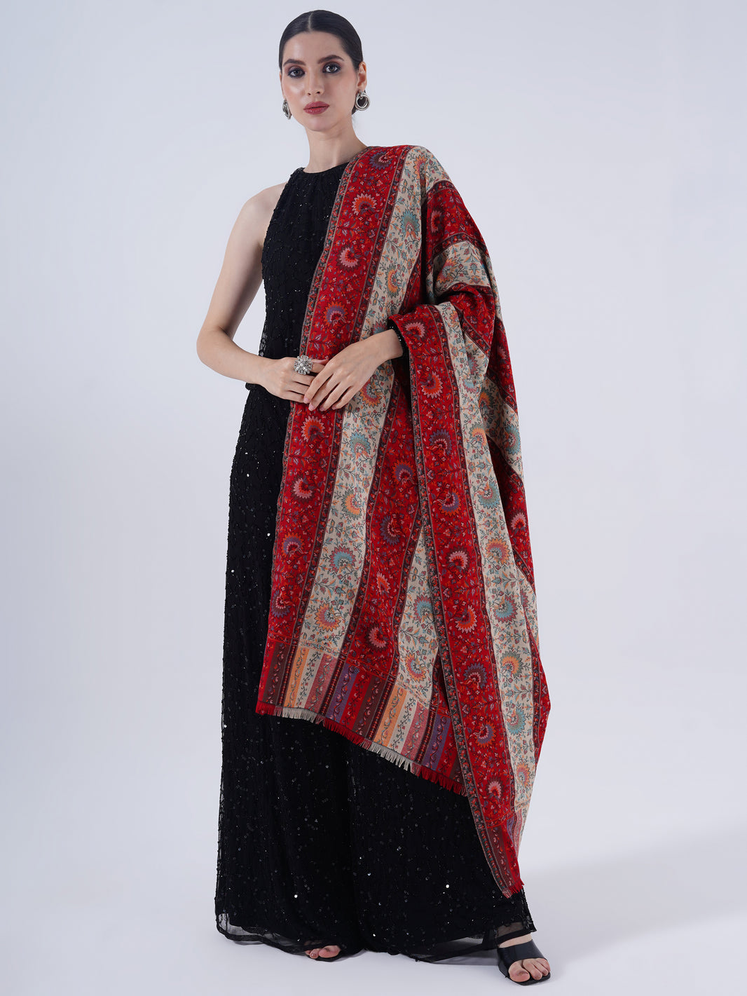 FAUX PASHMINA TRADITIONAL SHAWLS FOR WOMEN'S -SOFT & WARM