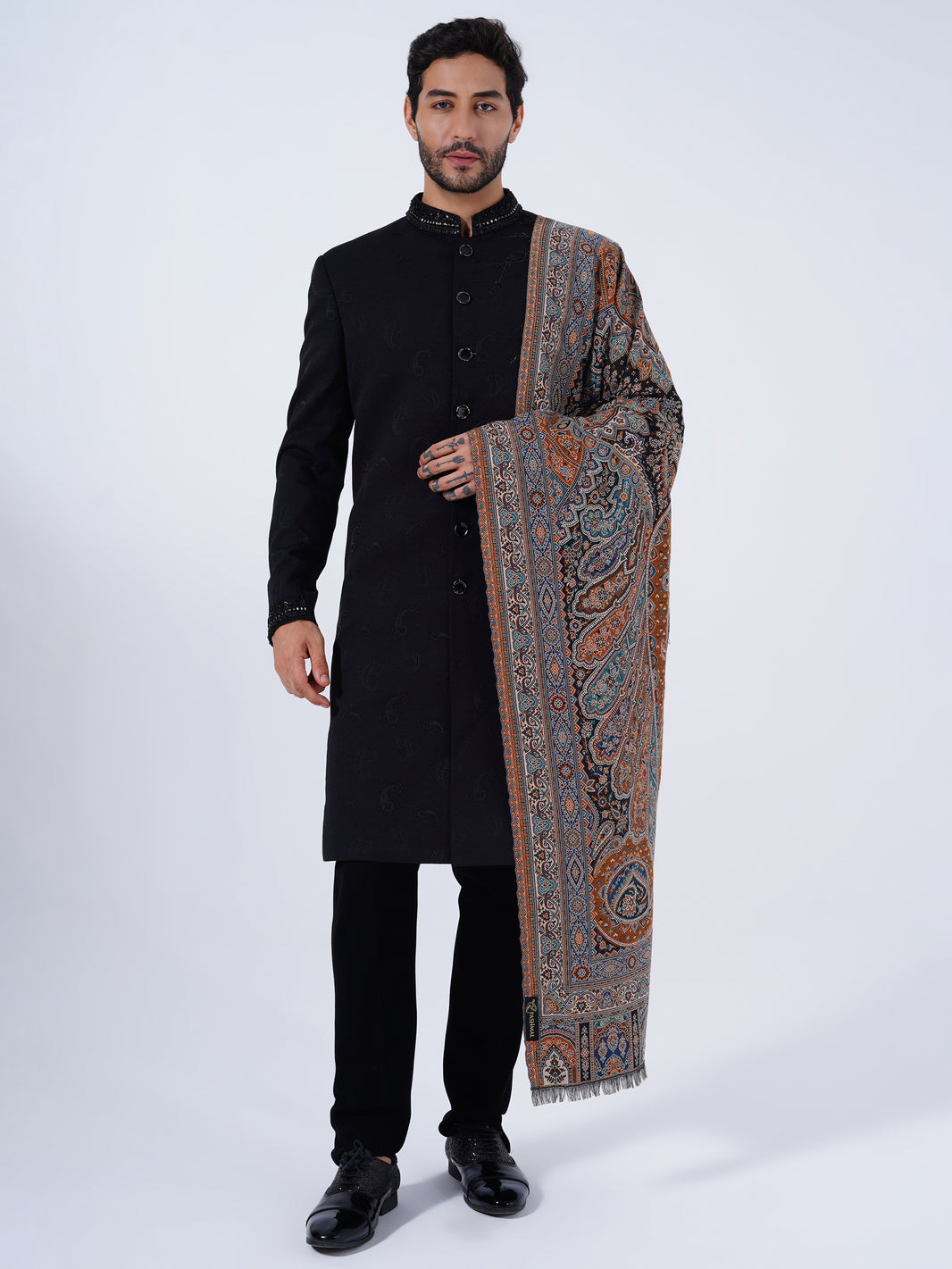 MEN'S TRADITIONAL POLY-FINE SHAWL -FULL -SIZE, SOFT
