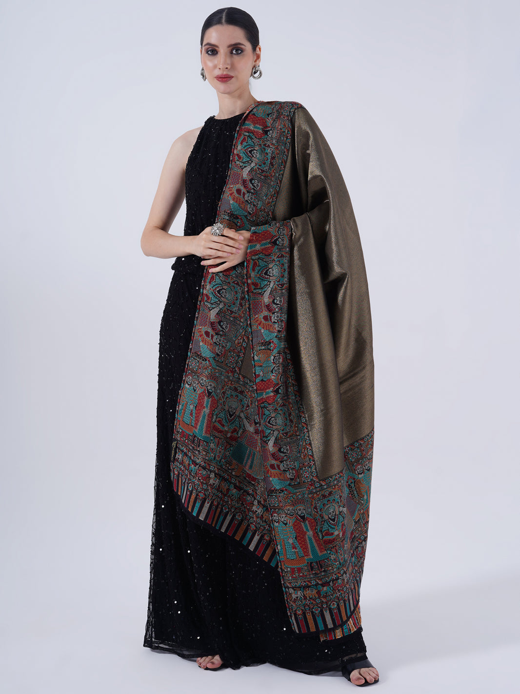 WOMEN'S COTTON WOOL BLEND SOFT AND LIGHTWEIGHT SHAWL