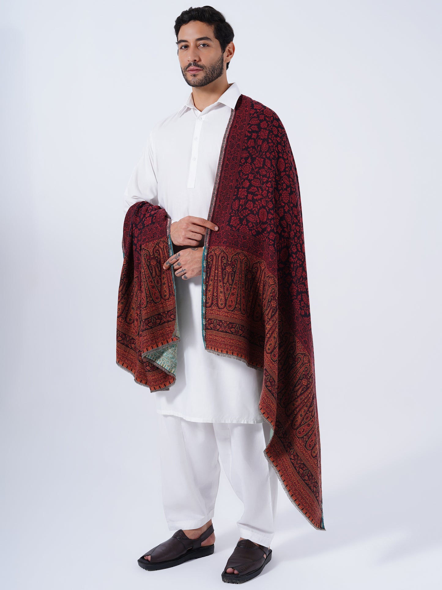 MEN'S TRADITIONAL COTTON SHAWL-EXTRA SOFT & LIGHTWEIGHT