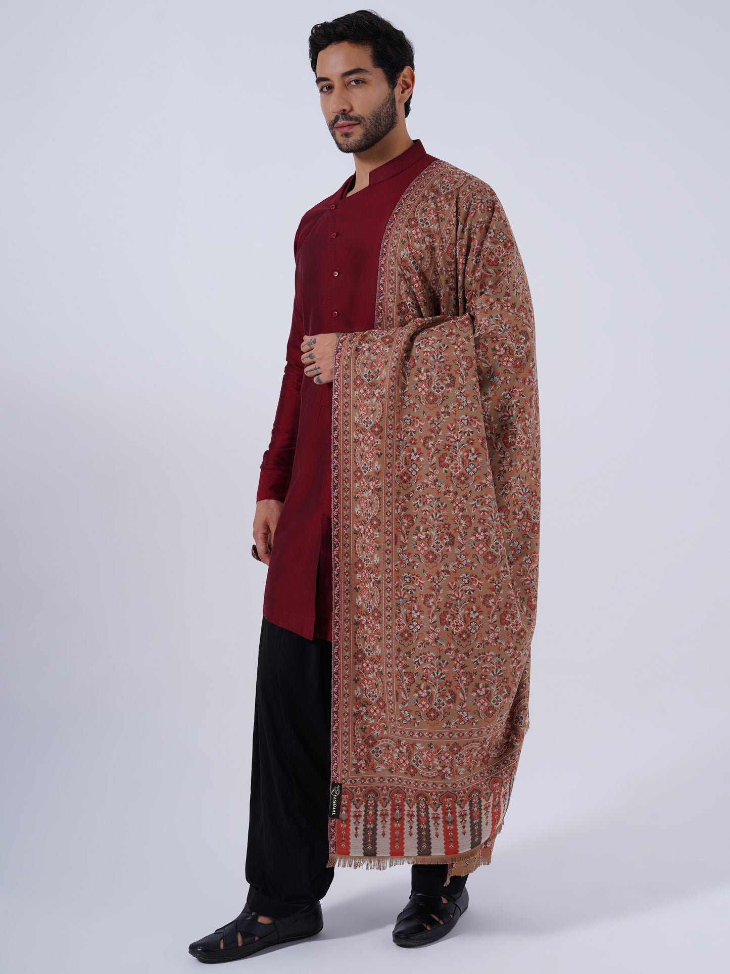 soft pashmina faux shawl for men's with multy desgine