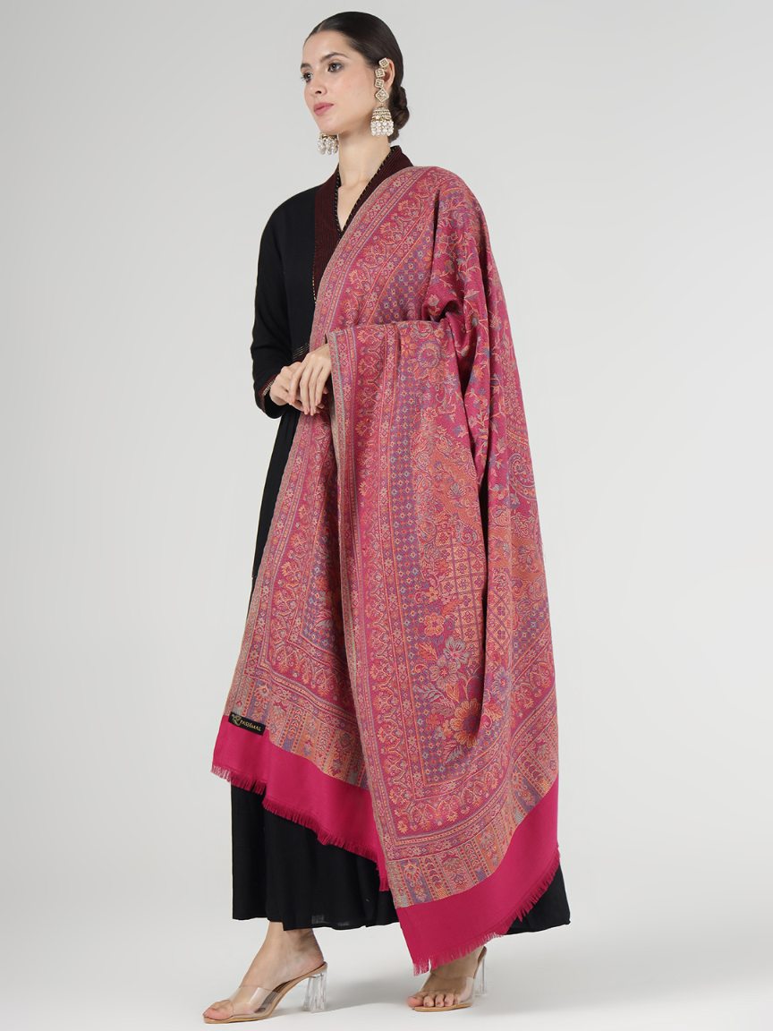 Women's Traditional Faux Pashmina Shawl - Fuchsia Dream | Extra Soft & Lightweight