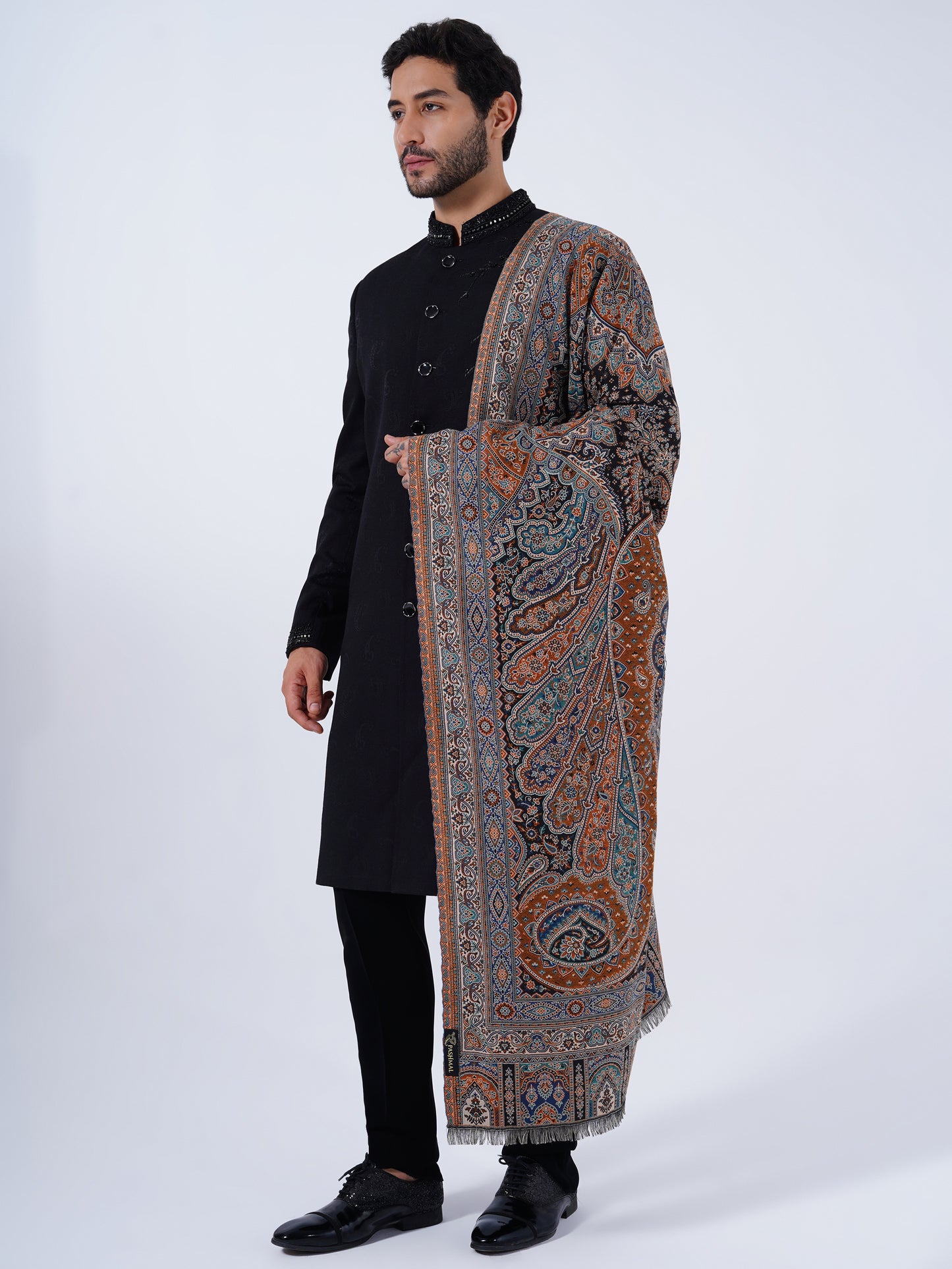 MEN'S TRADITIONAL POLY-FINE SHAWL -FULL -SIZE, SOFT