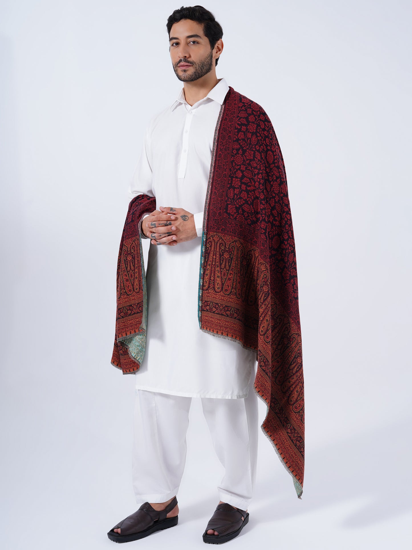 MEN'S TRADITIONAL COTTON SHAWL-EXTRA SOFT & LIGHTWEIGHT