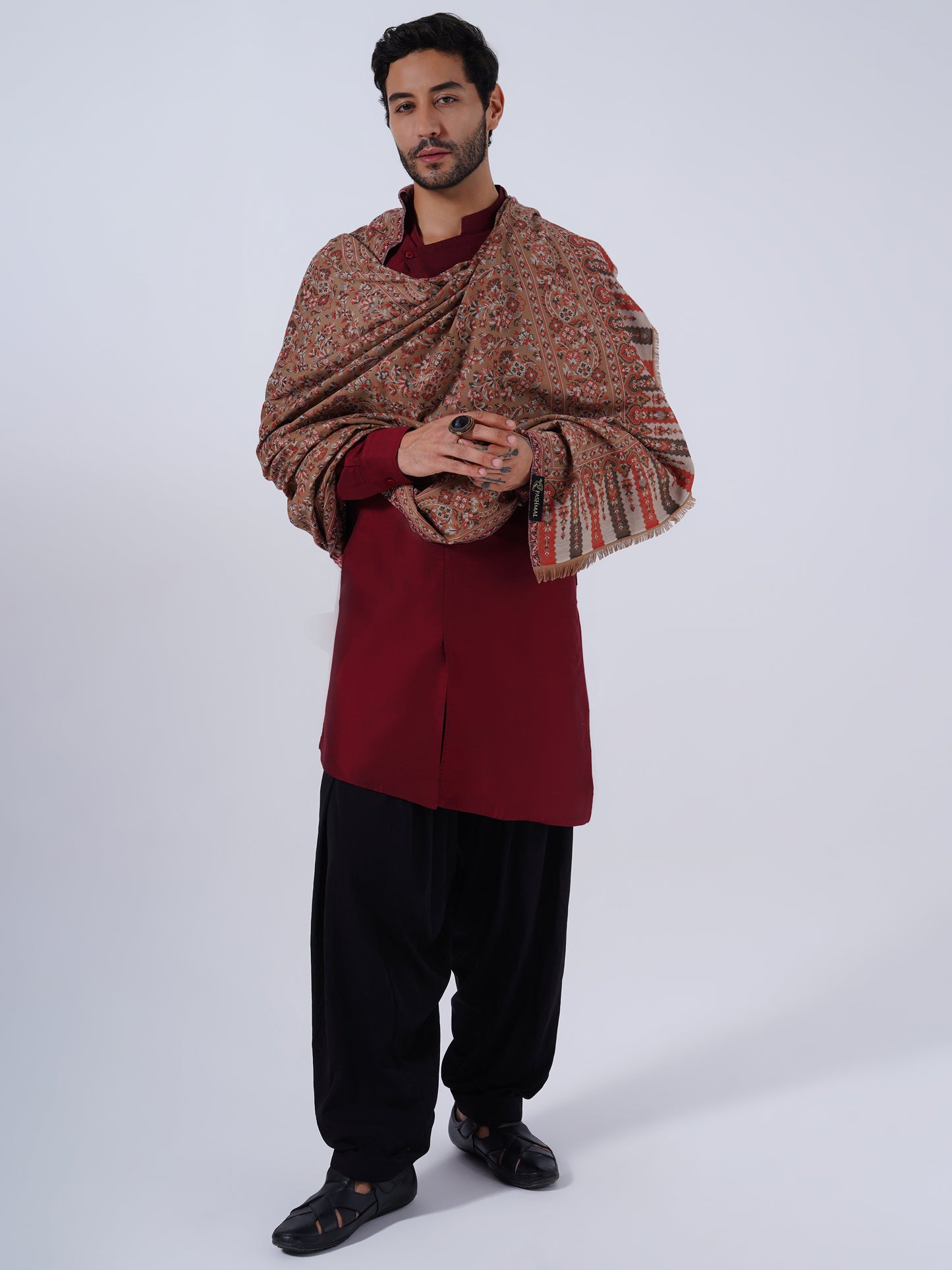 soft pashmina faux shawl for men's with multy desgine