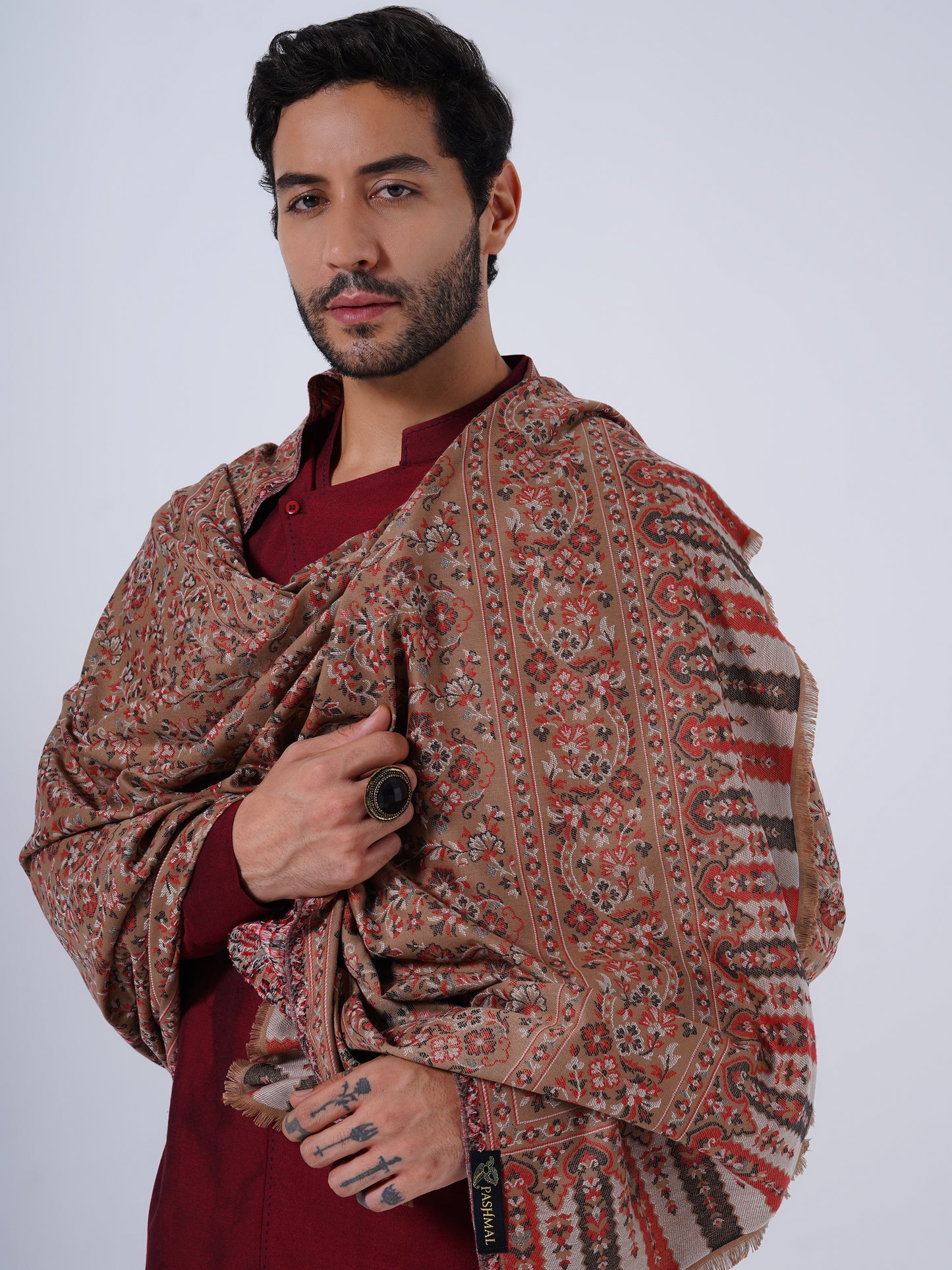 soft pashmina faux shawl for men's with multy desgine