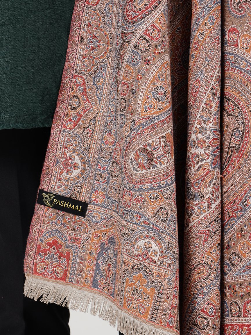 Faux Pashmina Traditional Kalamkari Shawl – Emerald Intrigue