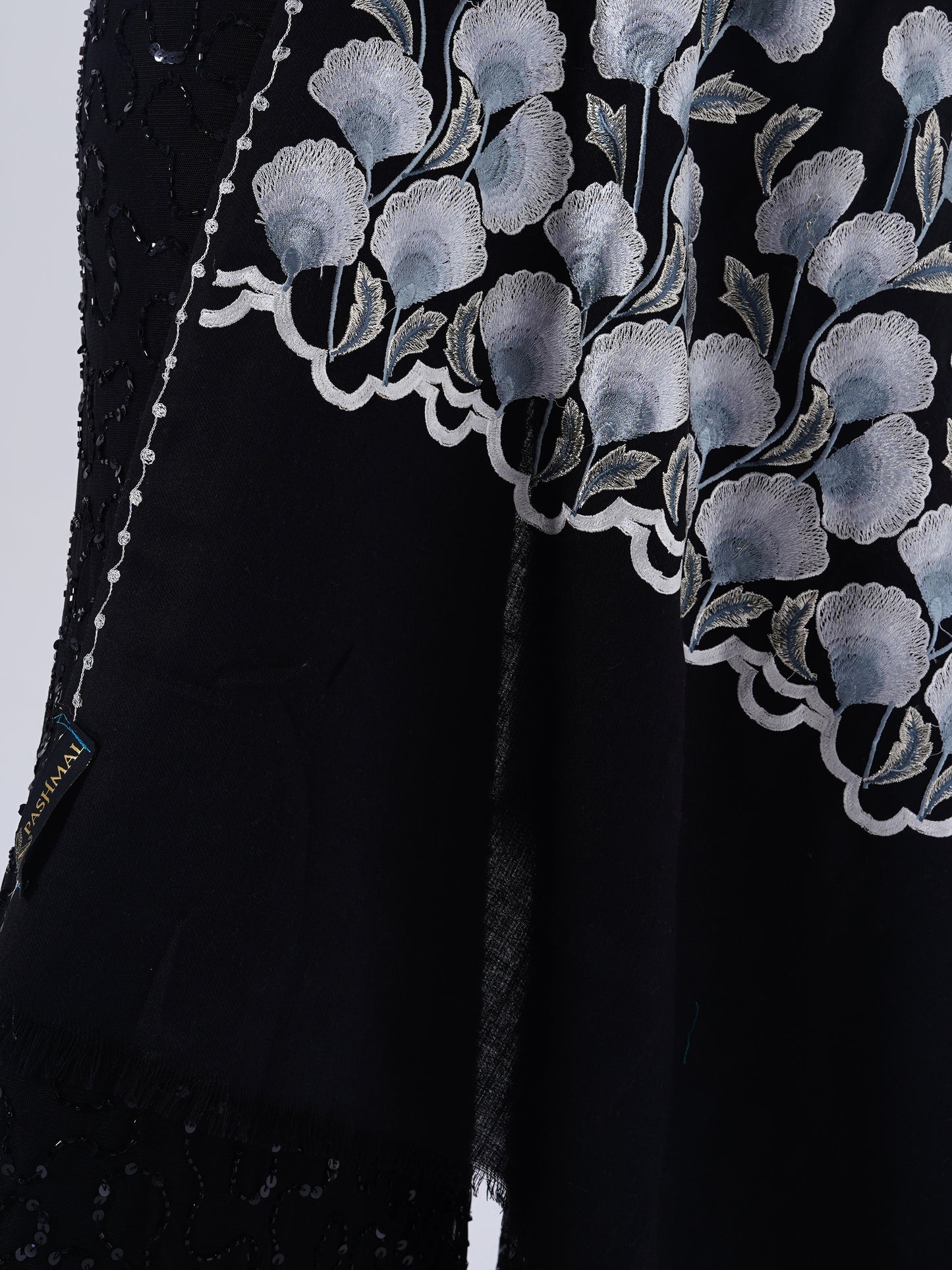WOMEN EMBORIDERY WOOL STOLE HAND EMBORIDERY