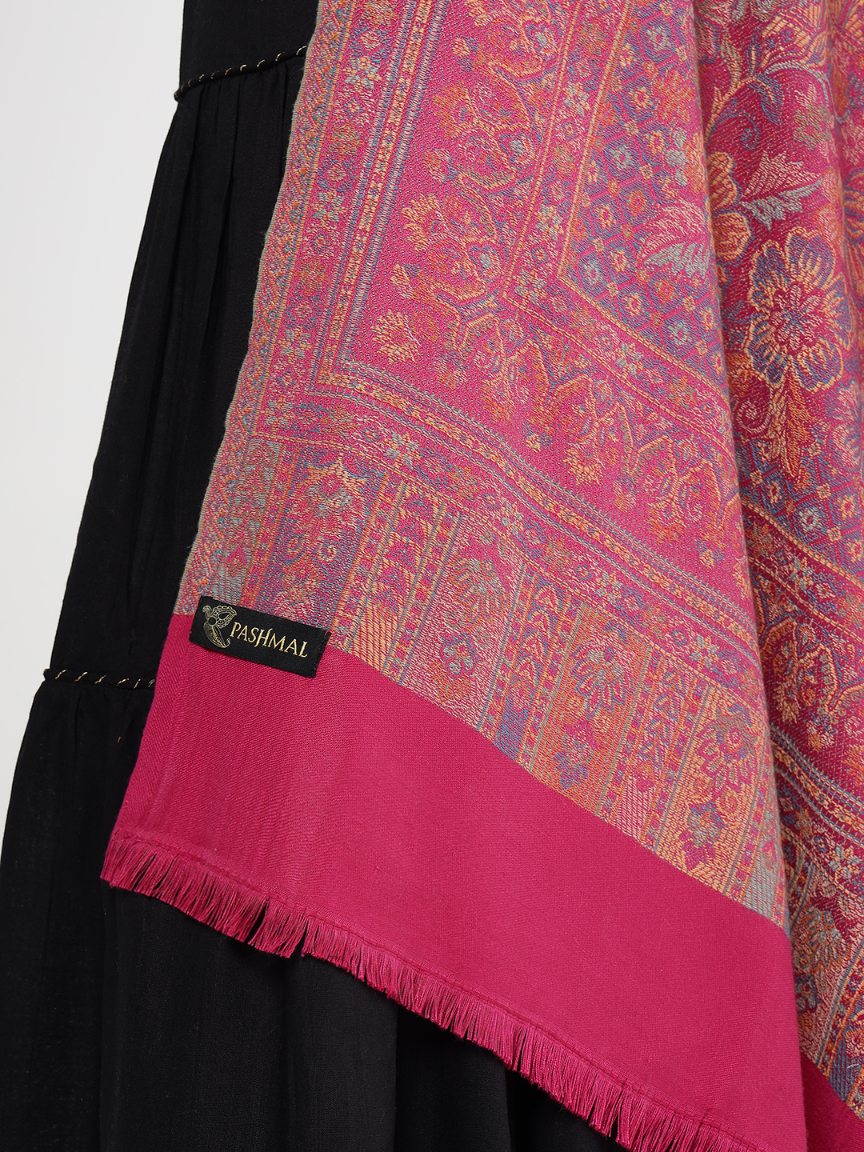 Women's Traditional Faux Pashmina Shawl - Fuchsia Dream | Extra Soft & Lightweight