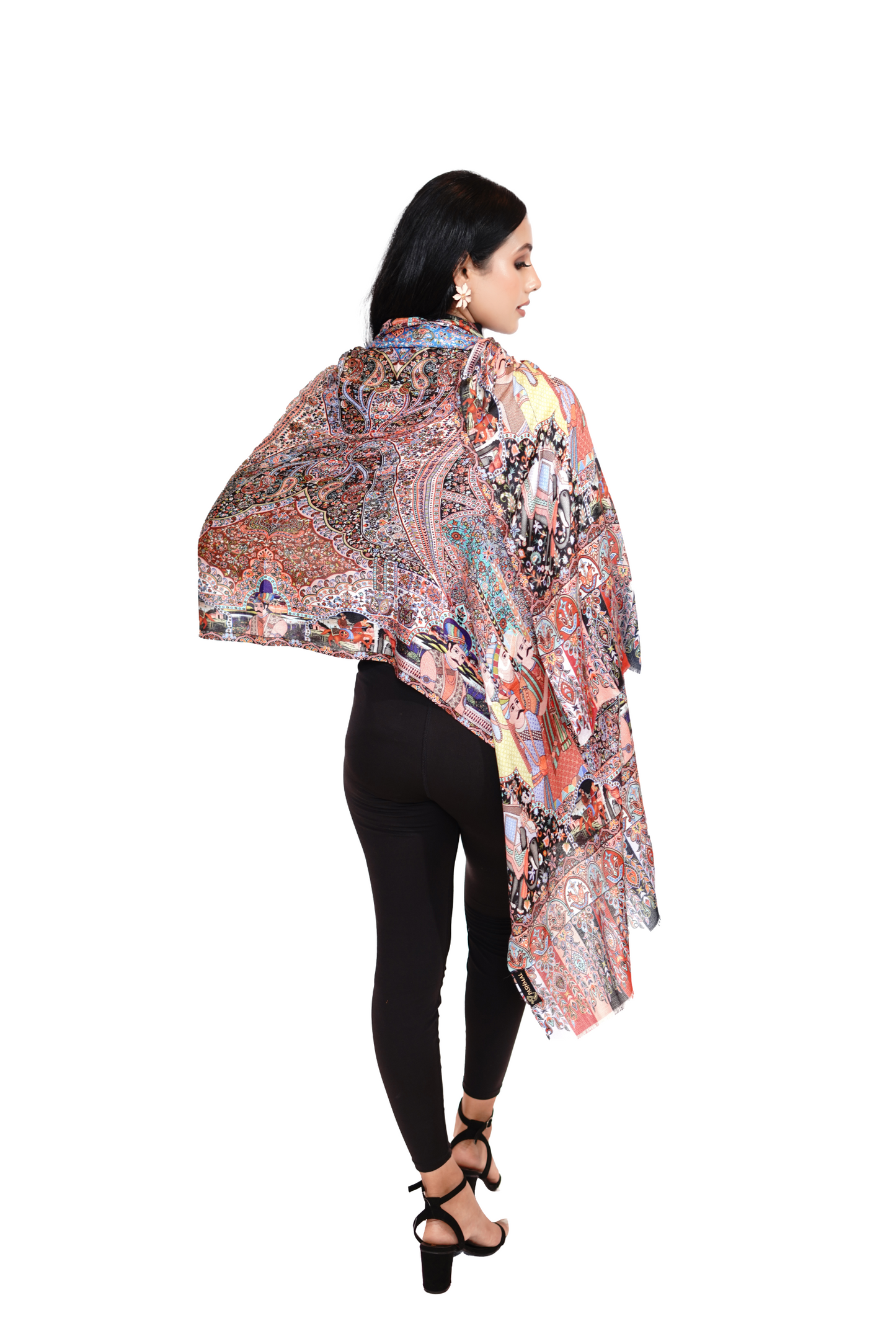 Soft Bamboo Modal Printed Stole for Women - Vintage