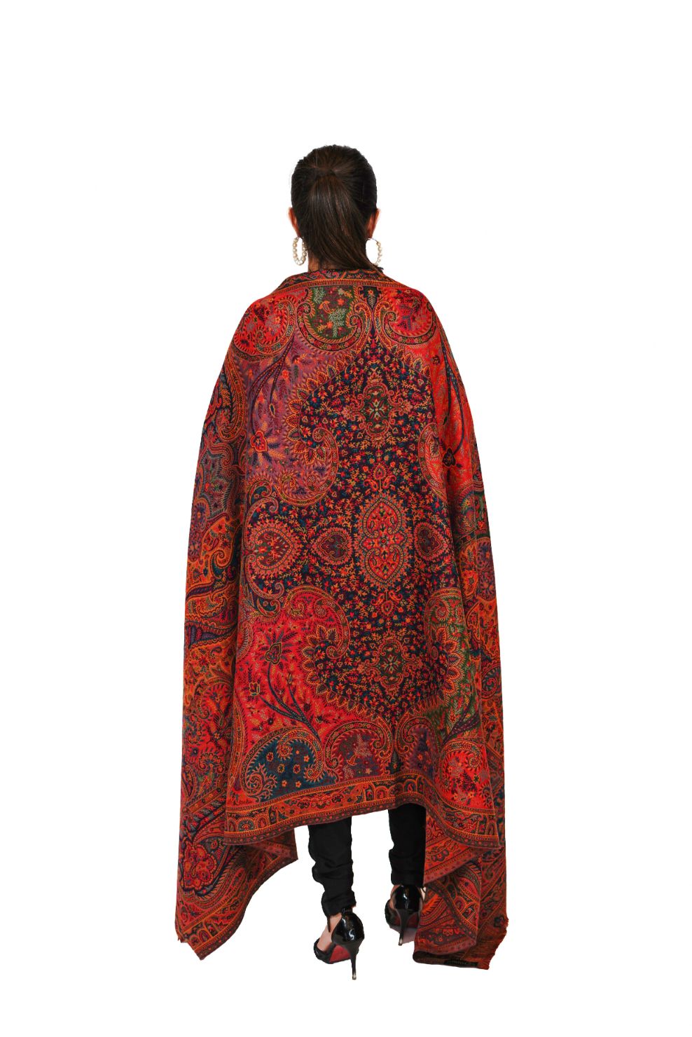 Pashmina Faux Multicolored Traditional Kalamkari Shawl for Women