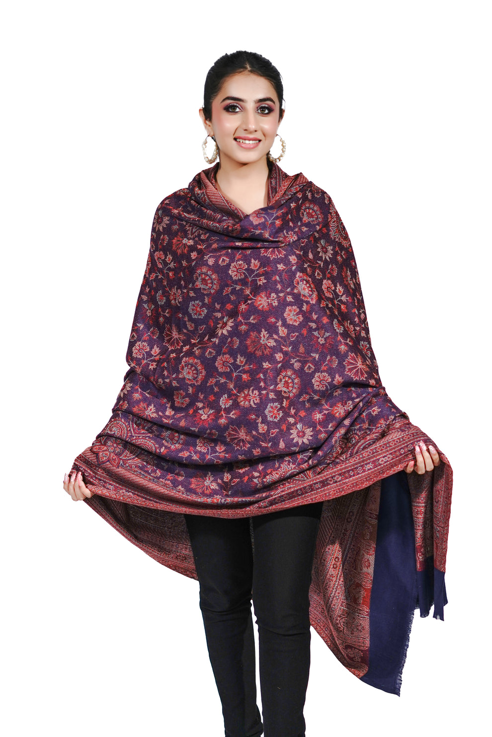 fur pashmina shawl