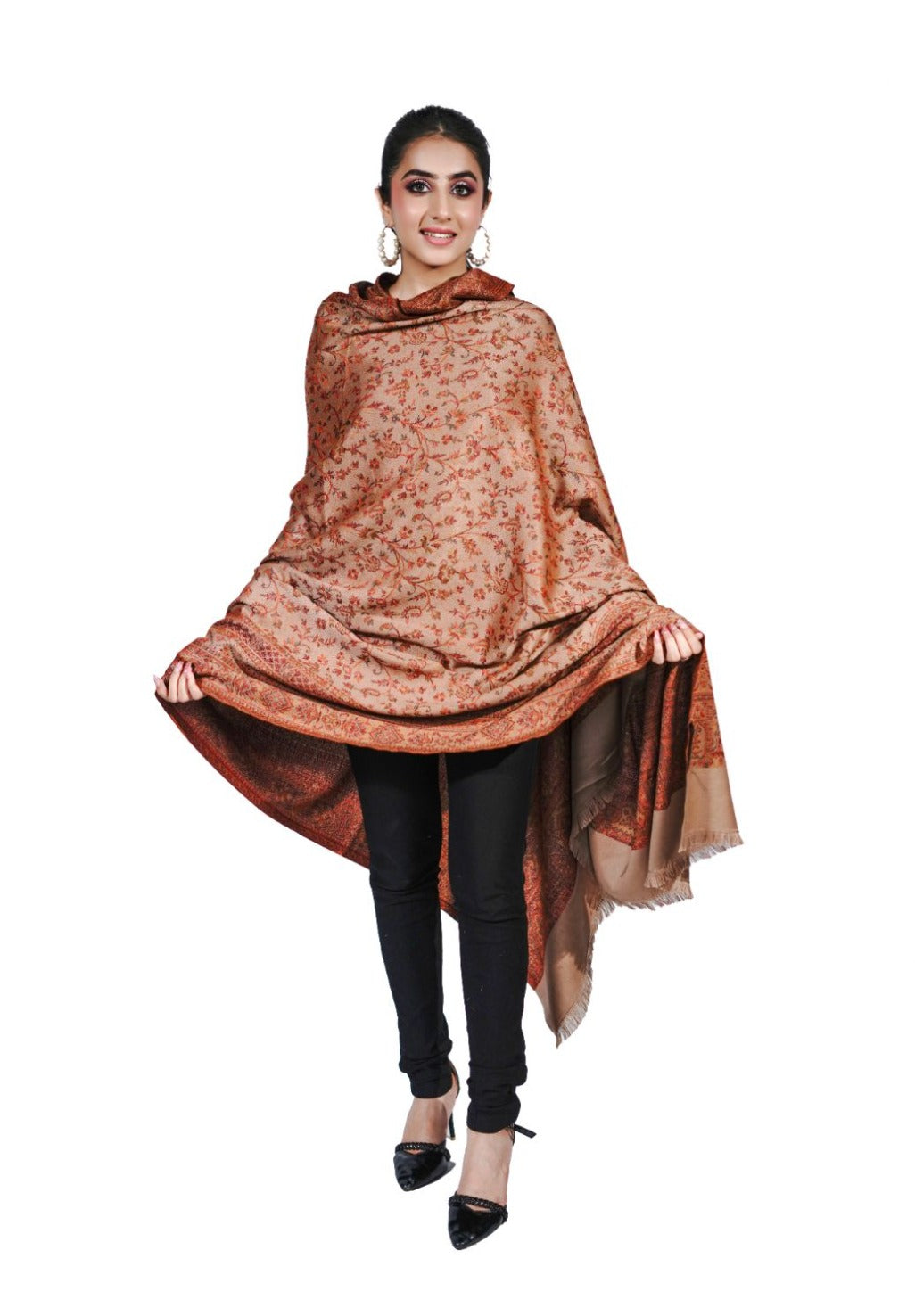 Women's Traditional Pashmina Faux Shawl- Bare Beauty